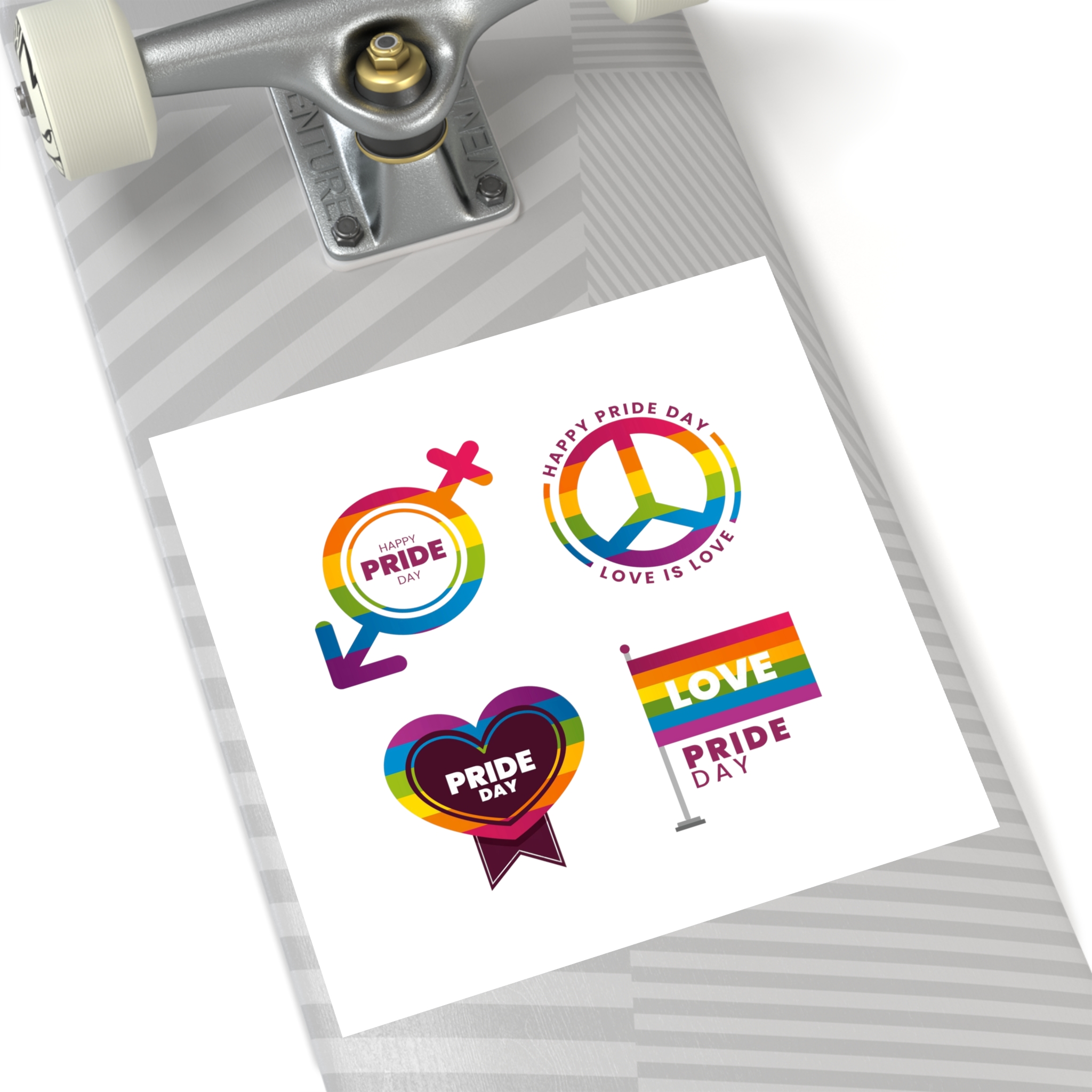 Label Collection With Pride Day Theme (1) Laminate Stickers Square - Image 64