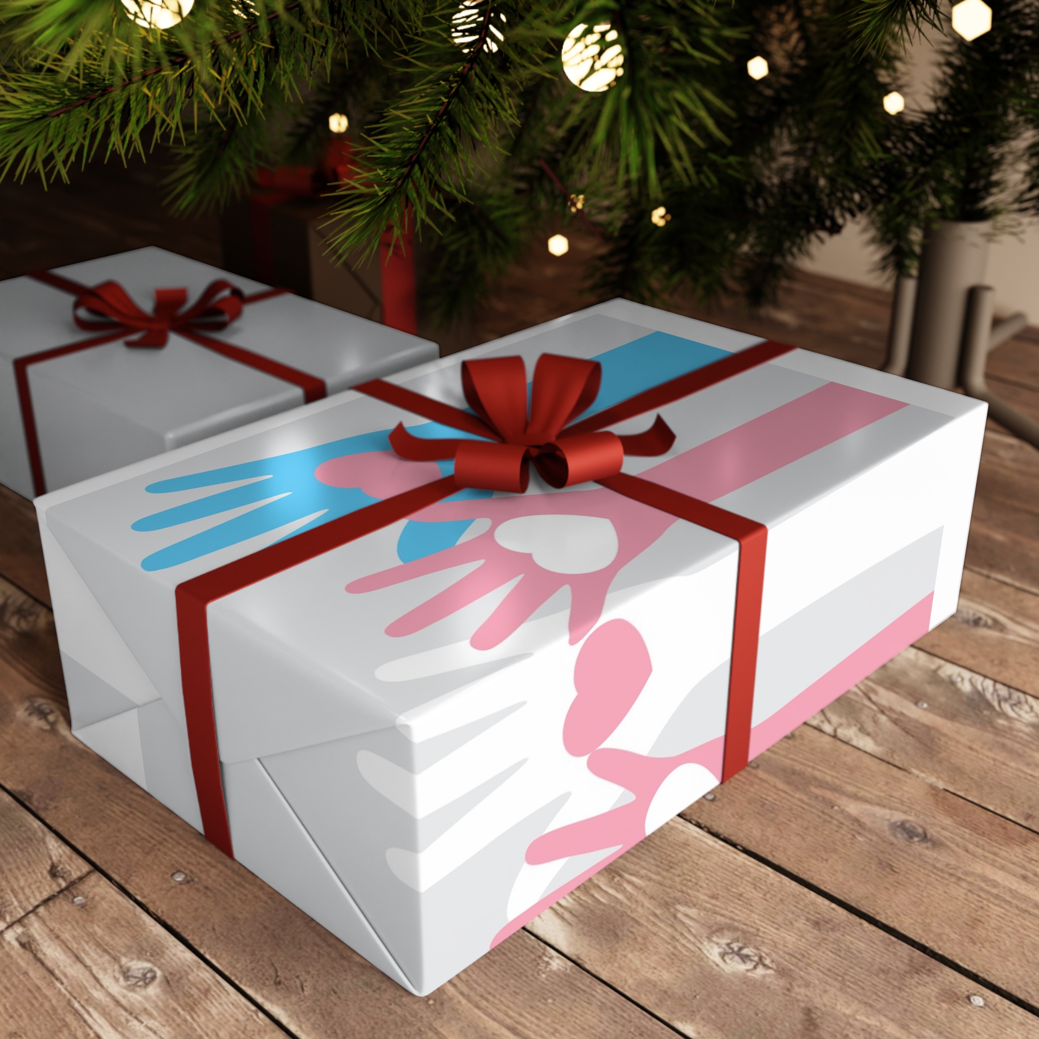 Lesbian Pride Design FE58DC Gift Wrapping Paper Sheets 1pc - Image 3