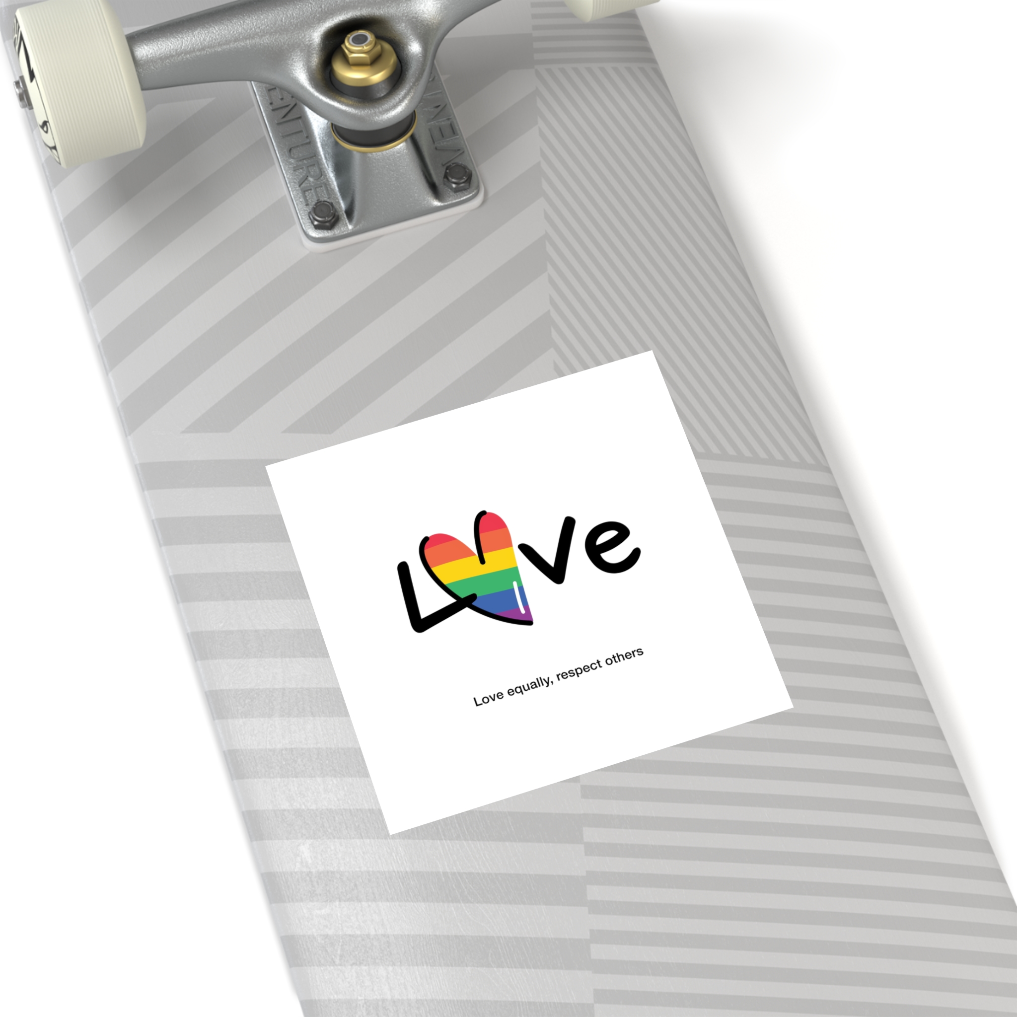 Love Letter Pride Rainbow Lettering Text Writing Pattern Freedom Love Heart Homo Colors Flag Parade(1) (1) Laminate Stickers Square - Image 36