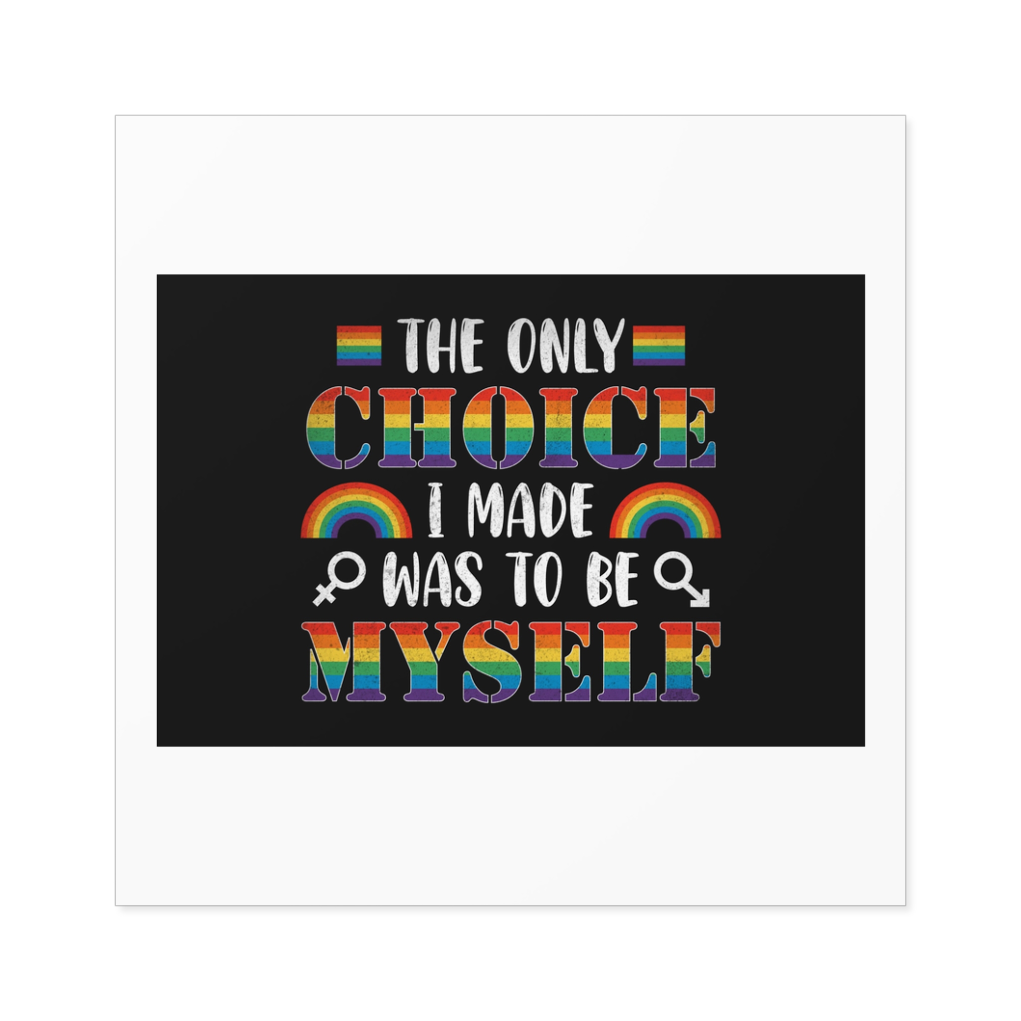 Pride Gay Rainbow Typography Vector Premium T Shirt Laminate Stickers Square - Image 69