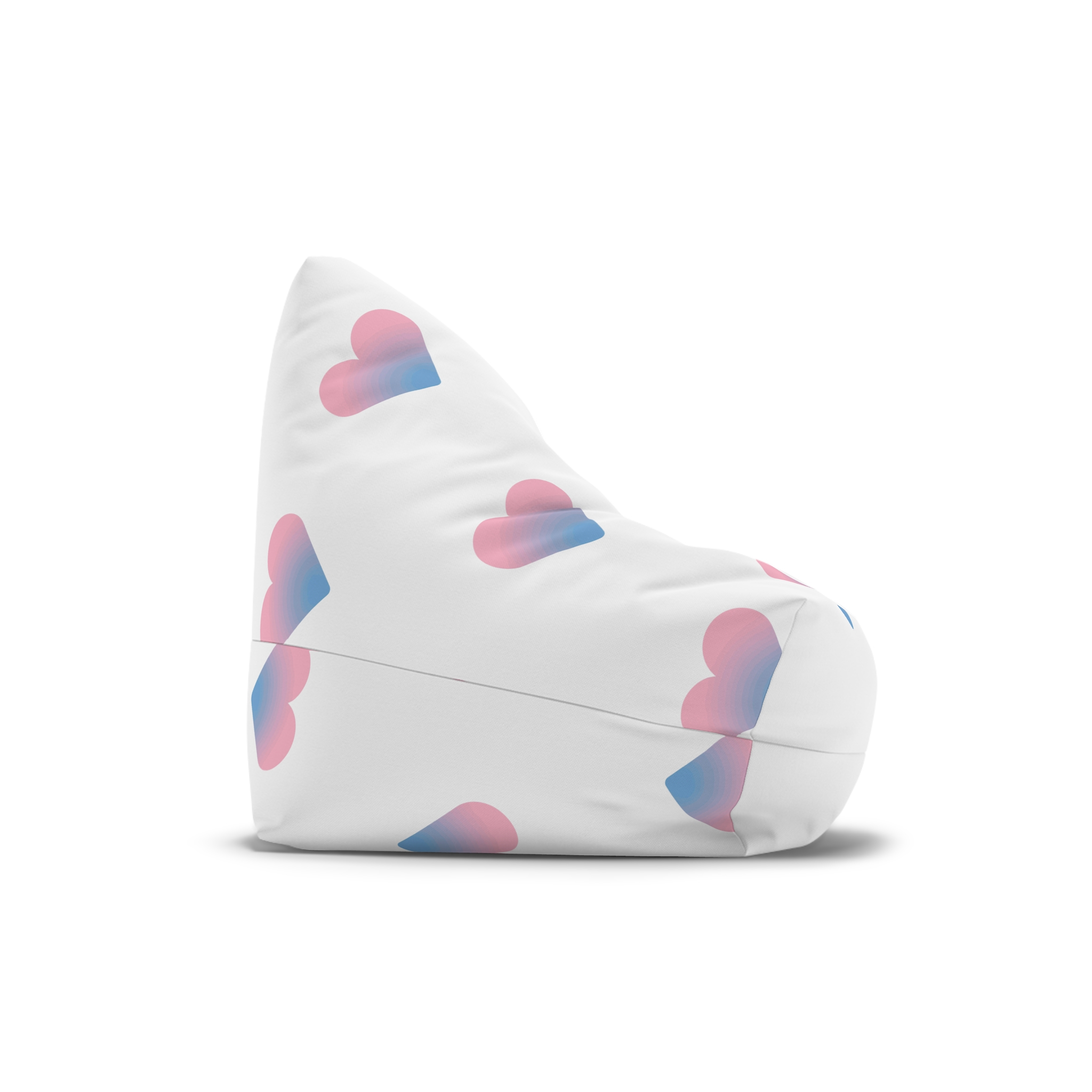 Gradient Heart Symbol Love Affection Bean Bag Chair Cover - Image 3