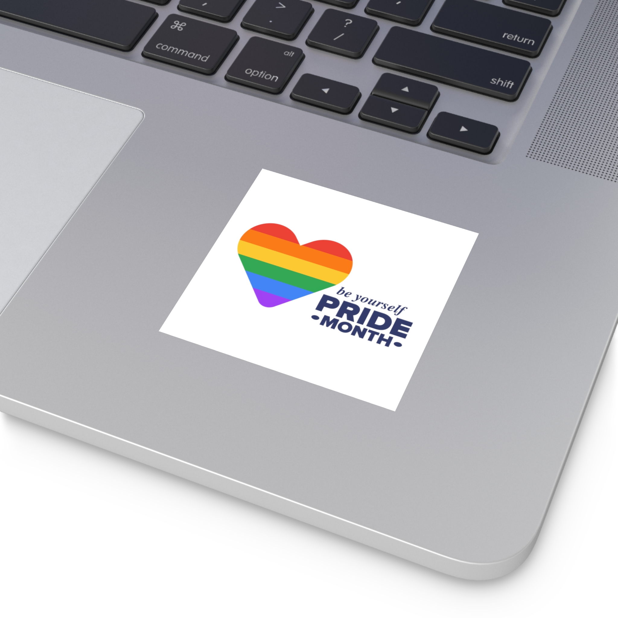Lgbt Pride Month June Lgbt Flag Rainbow Flag Love Concept Vector Illustration Poster Laminate Stickers Square - Image 3