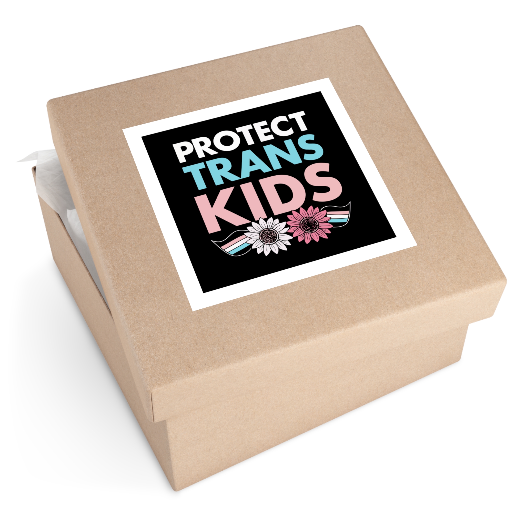 Protect Trans Kids(1) Laminate Stickers Square - Image 51