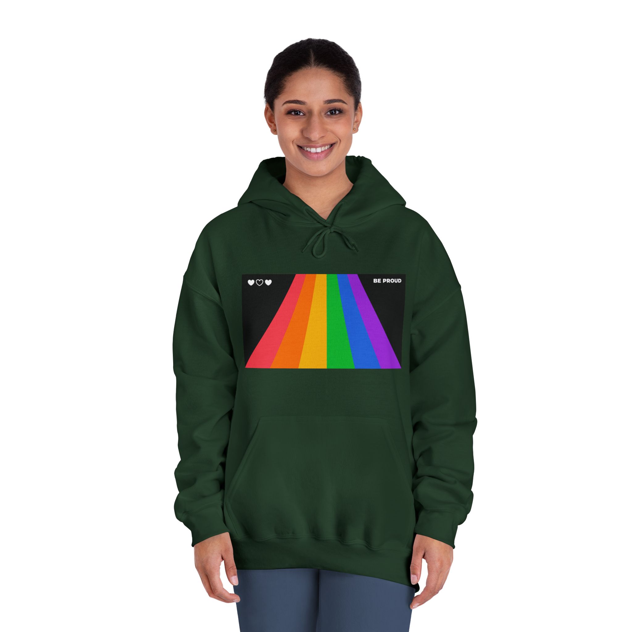 Modern Colorful Pride Zoom Background Unisex Dryblend Hooded Sweatshirt - Image 24