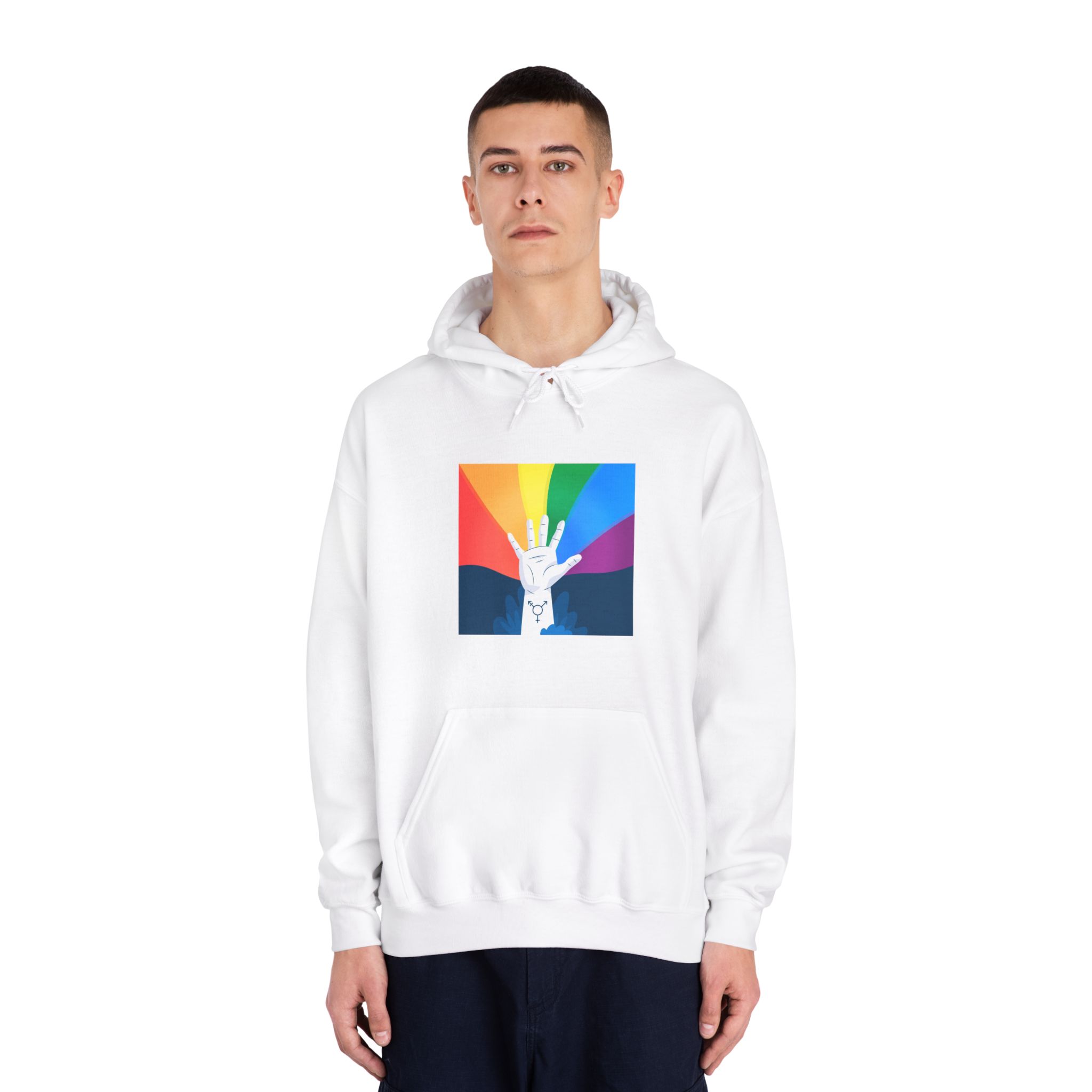 Pride Day Concept Unisex Dryblend Hooded Sweatshirt - Image 3