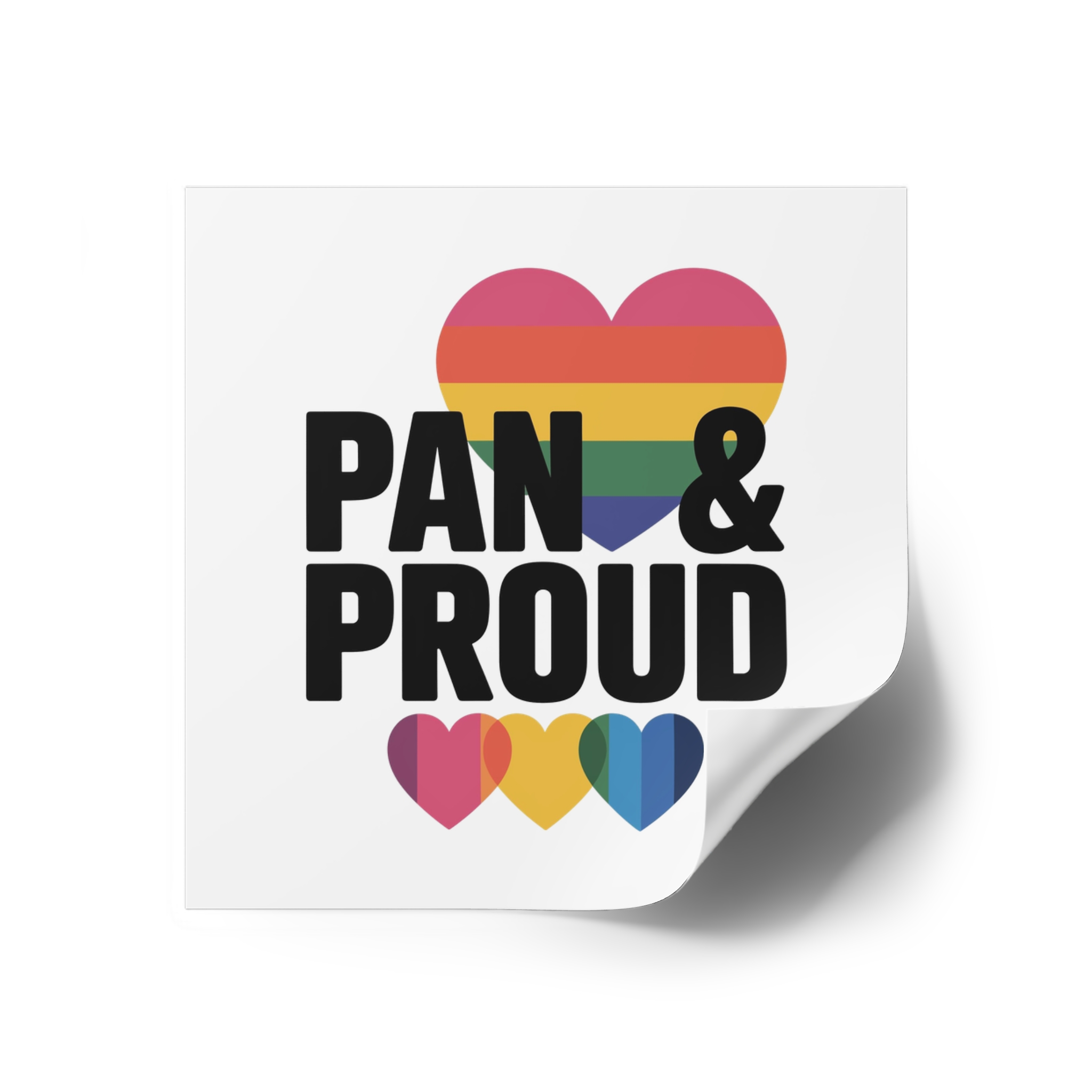 Pan Proud T Shirt Design Isolated White Background 2 Laminate Stickers Square - Image 70