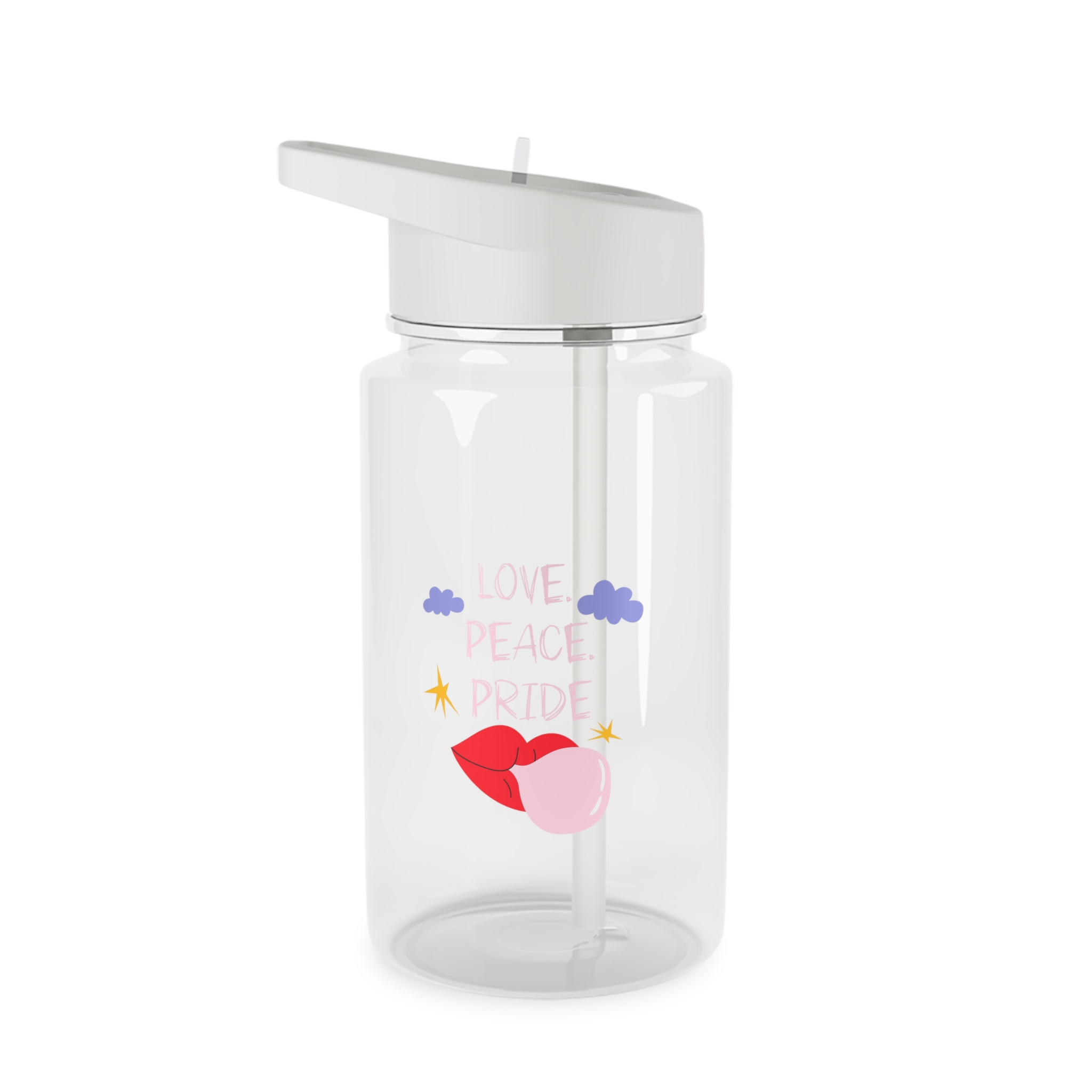 Pride Month Cartoon Funky Card Lgbt Festive Groovy Retro Poster Tolerance Freedom Tritan Water Bottle