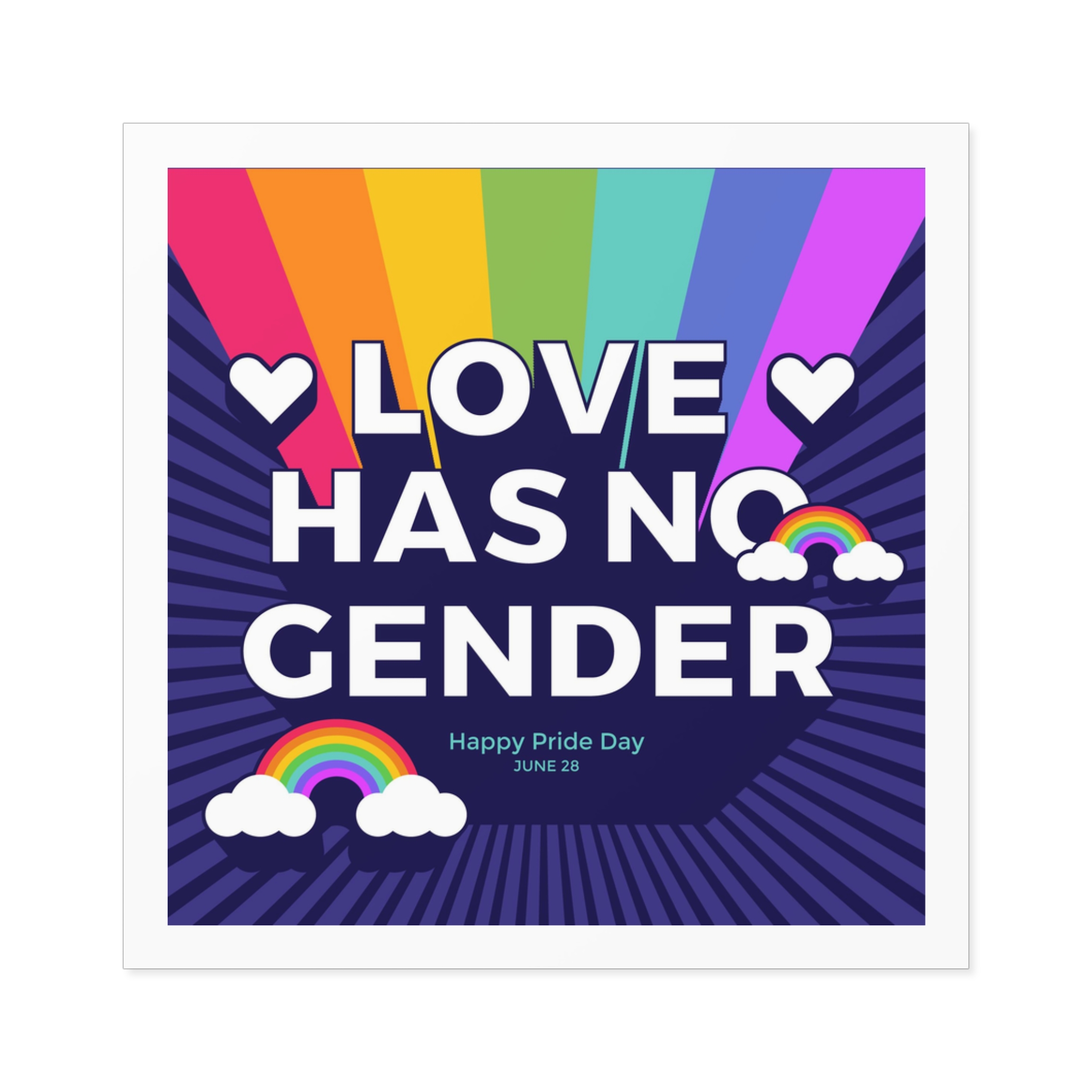 Pride Day Concept(3) Laminate Stickers Square - Image 17