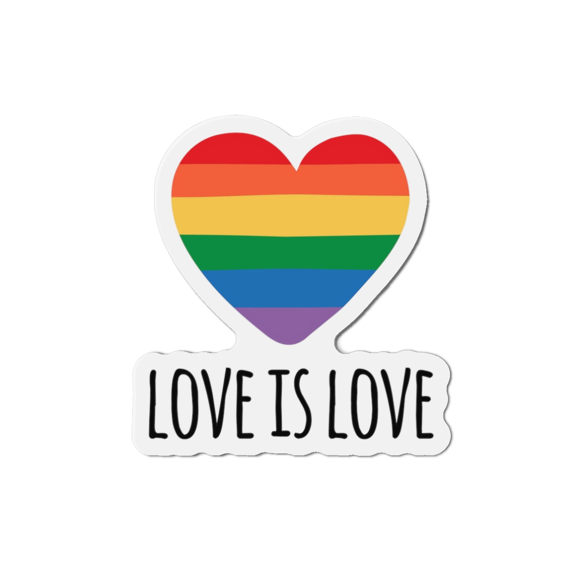 Vector Sketch Lgbt Rainbow Love Is Love Lettering (1) Die Cut Magnets - Image 4