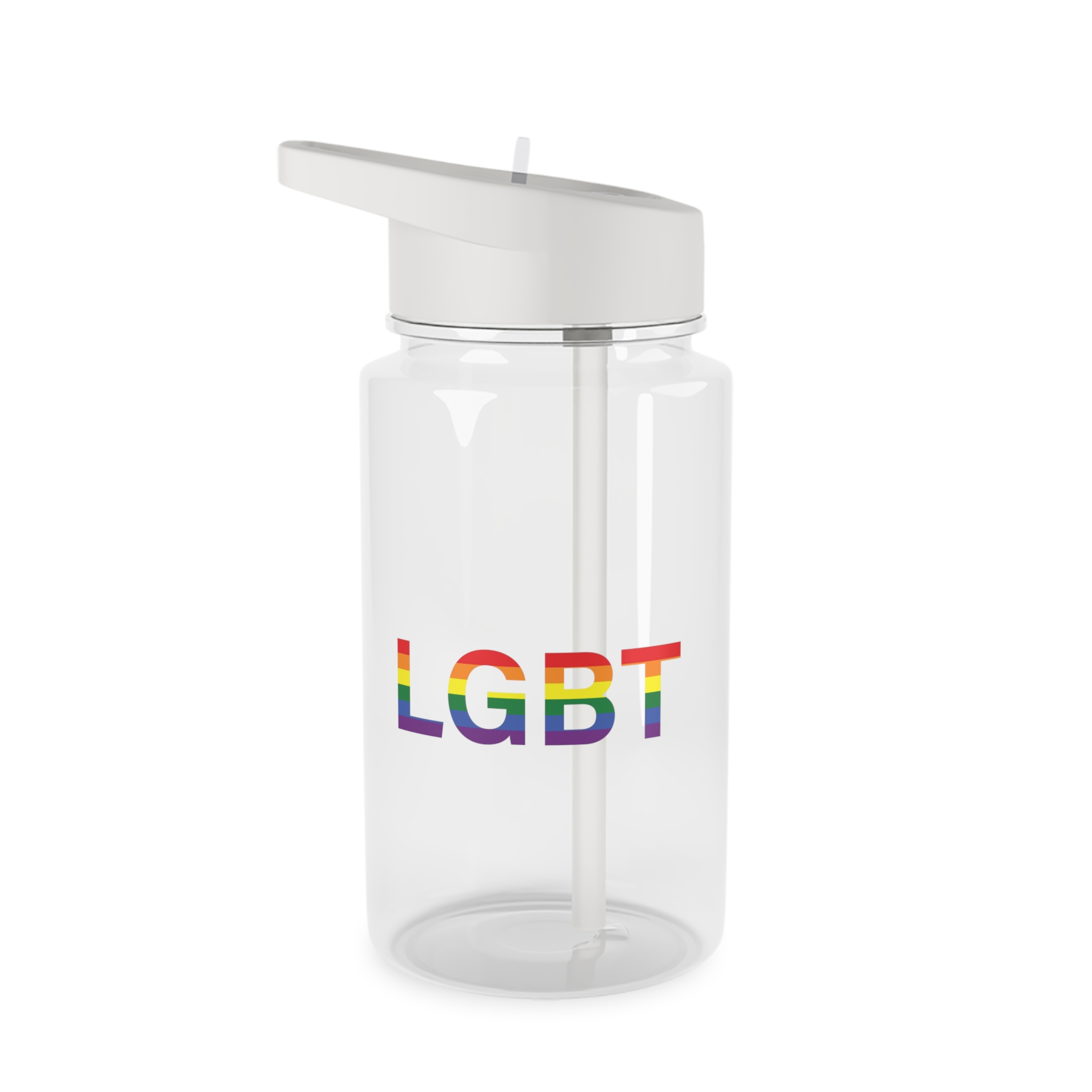 Lgbt Word Text Letter Rainbow Color Flag Isolated White Background Vector Illustration(1) Tritan Water Bottle