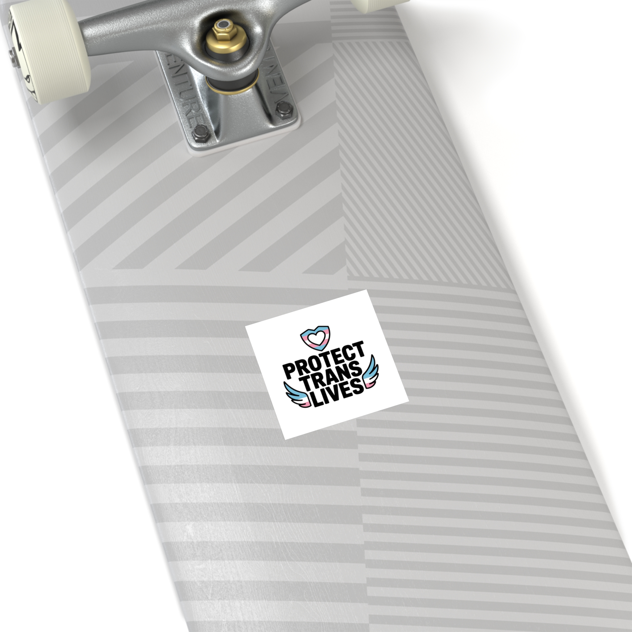 Protect Trans Lives T Shirt Design Isolated White Background Laminate Stickers Square - Image 4