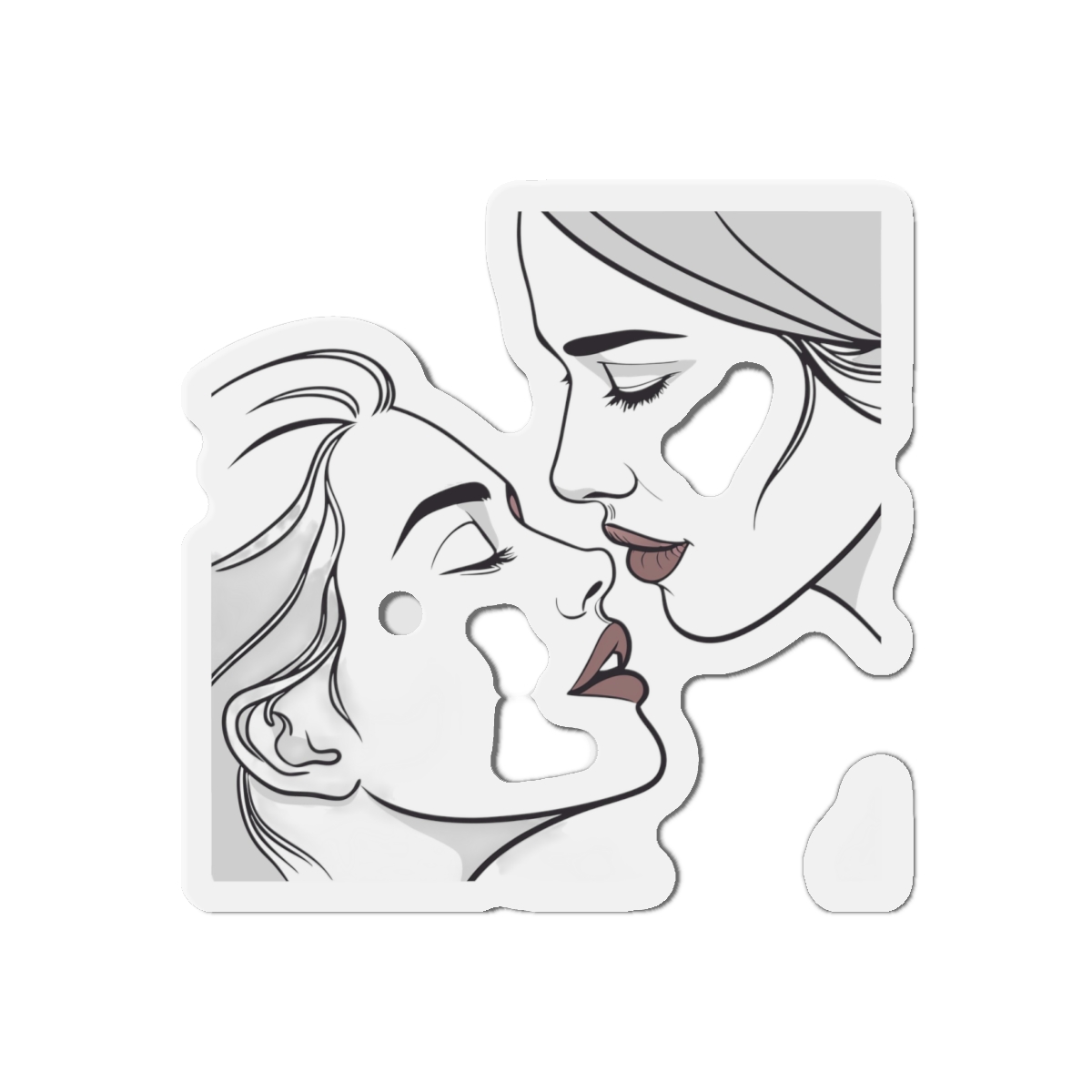 Perfect Lip Set Open Close Smooches Die Cut Magnets - Image 7