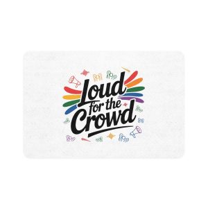Loud Crowd T Shirt Design Isolated White Background 2 Pet Food Mat 12x18