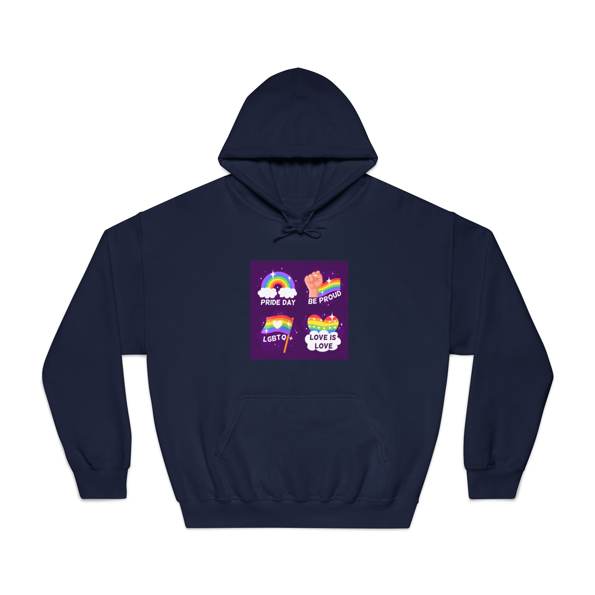 Pride Day Badges Collection Unisex Dryblend Hooded Sweatshirt - Image 29