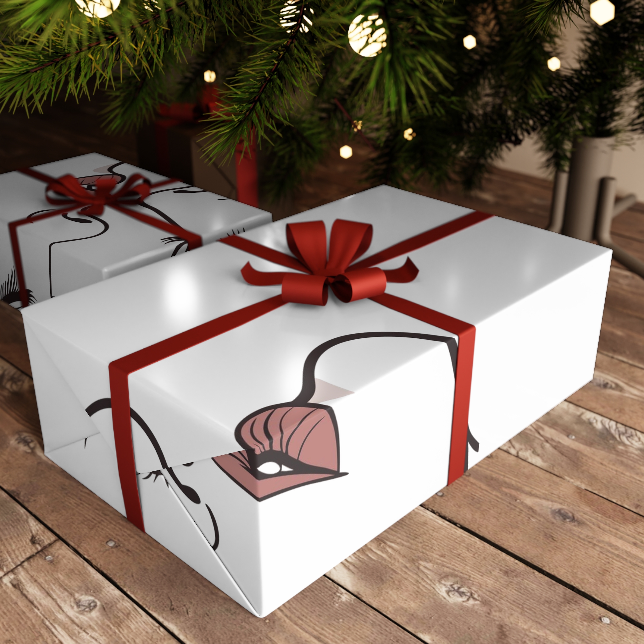 Perfect Lip Set Open Close Smooches (1) Gift Wrapping Paper Sheets 1pc - Image 3