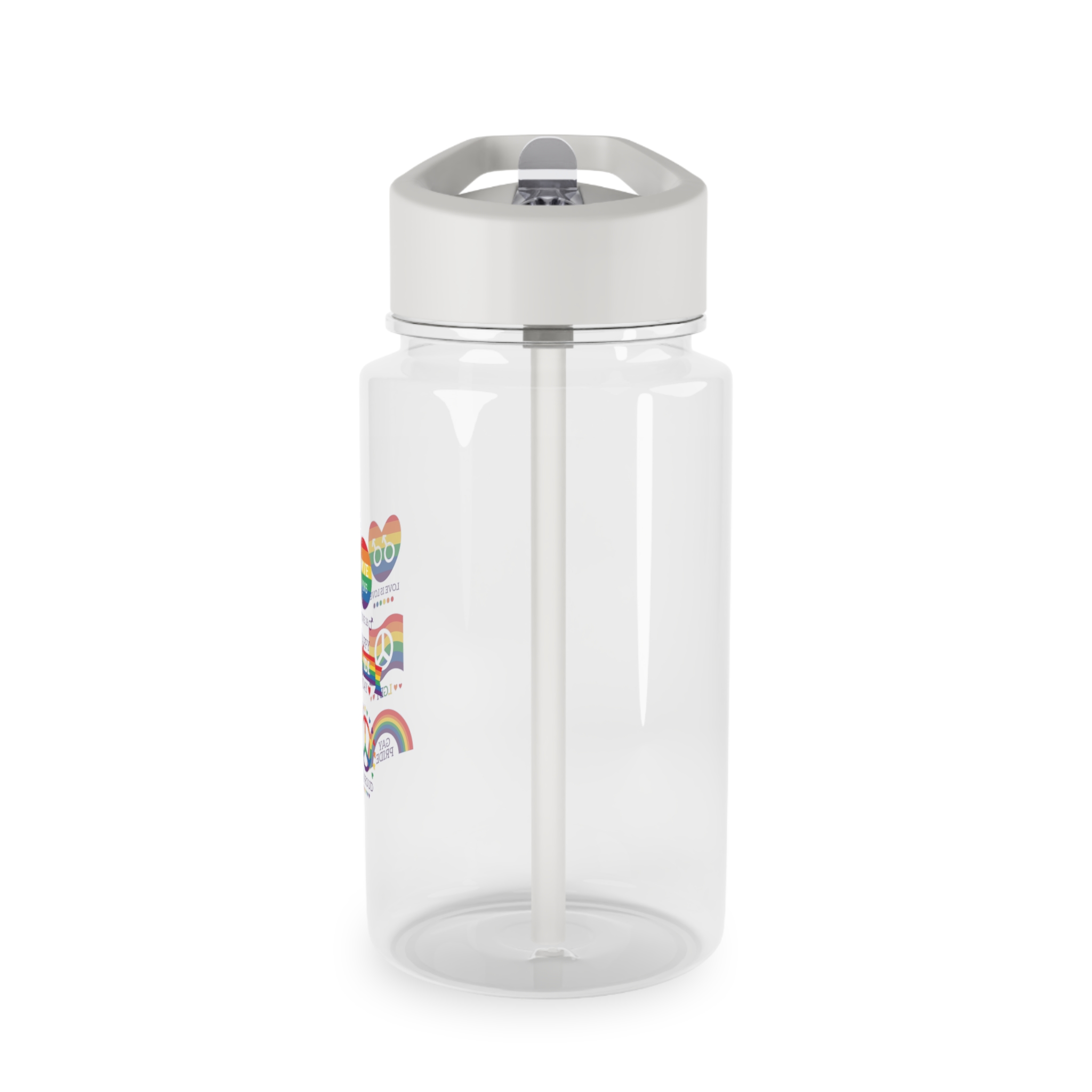 Pride Day Badges Illustration Set Tritan Water Bottle - Image 3