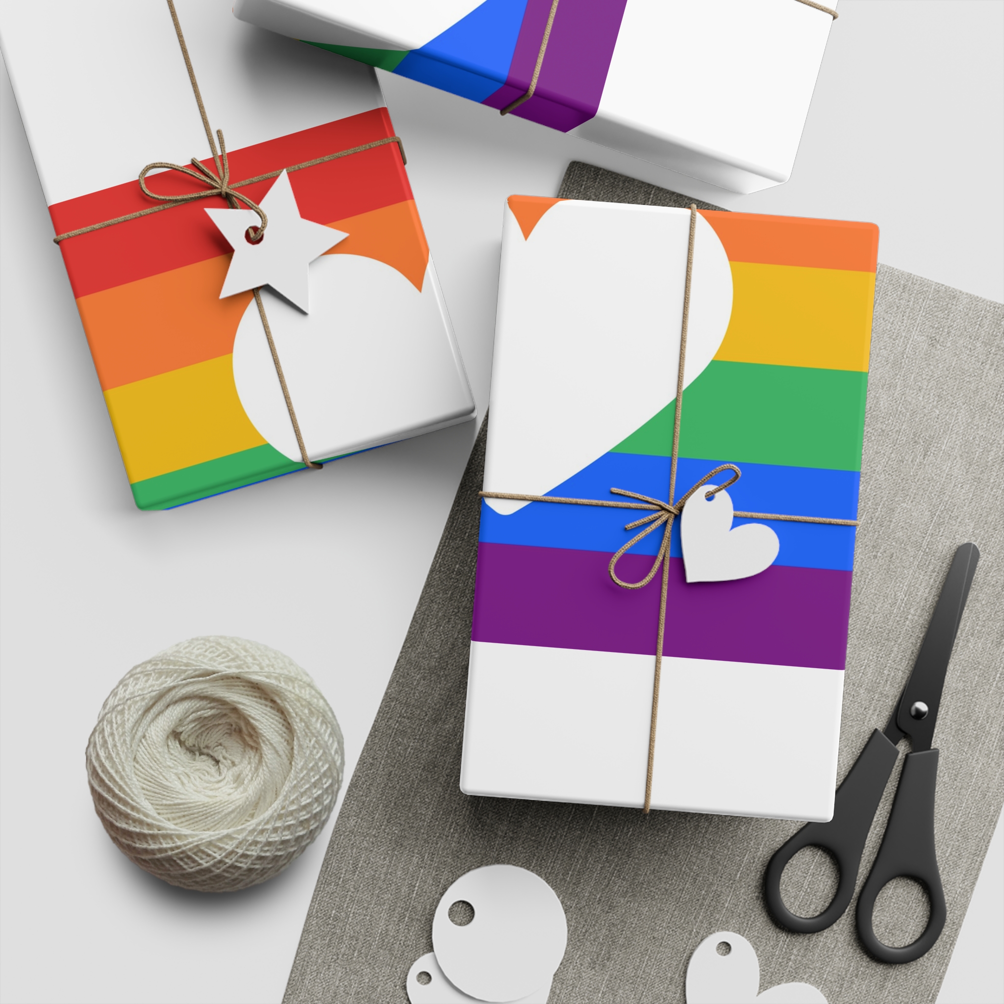 Poster Banner Rainbow Flag Gift Wrapping Paper Sheets 1pc - Image 2