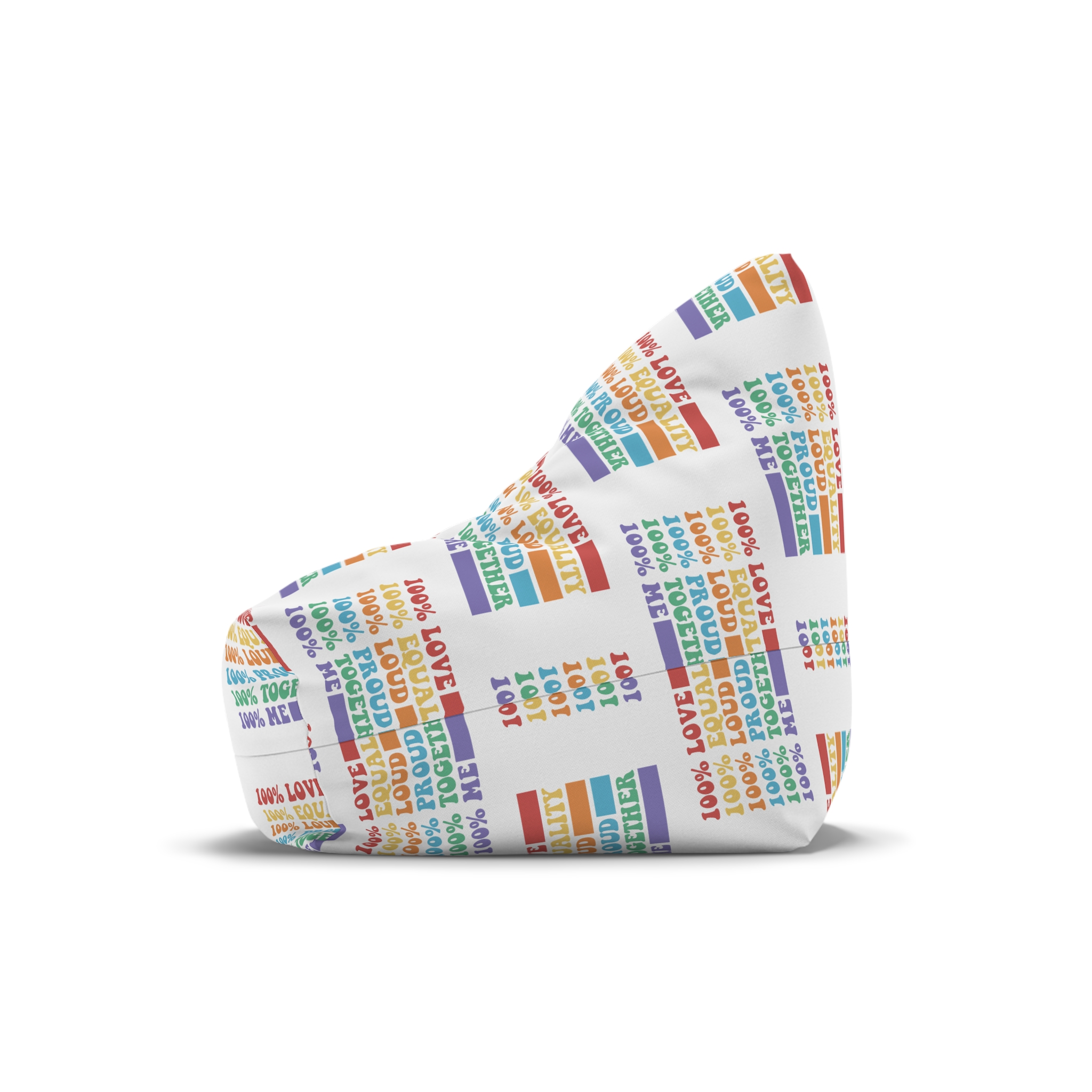 Pride Lgbt Gay Typography T Shirt Design Bean Bag Chair Cover - Image 4