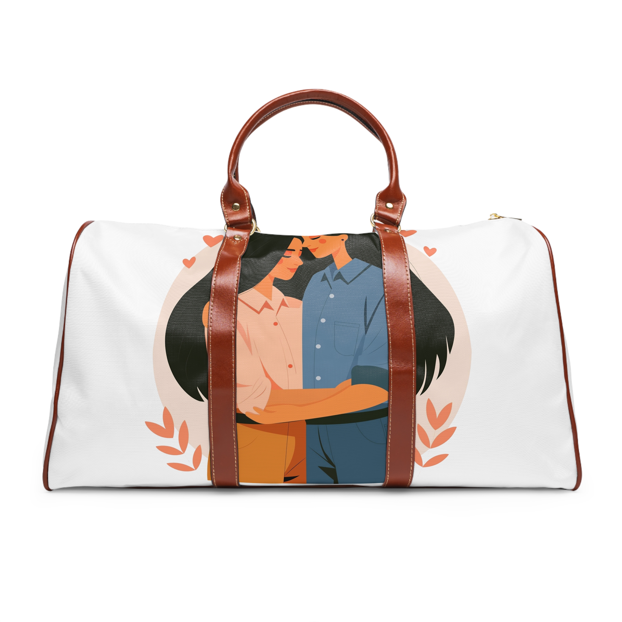 Indian Lesbian Couple Love Hugging Waterproof Travel Bag