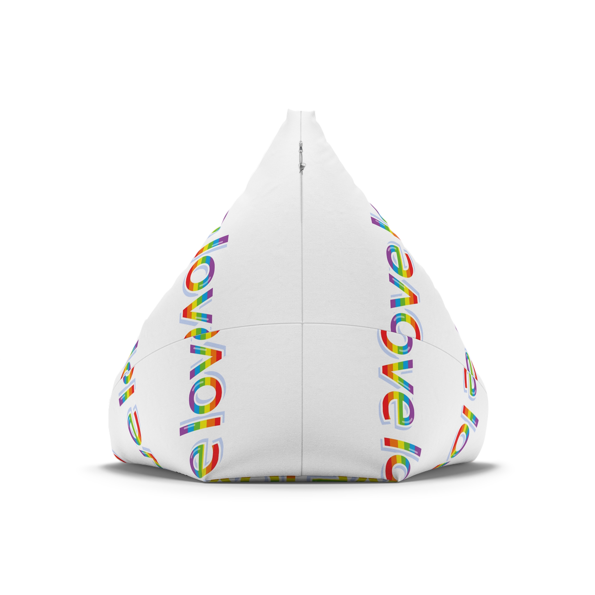 Word Love Rainbow Beautiful Letters Sticker Word Love Light Background Bean Bag Chair Cover - Image 6