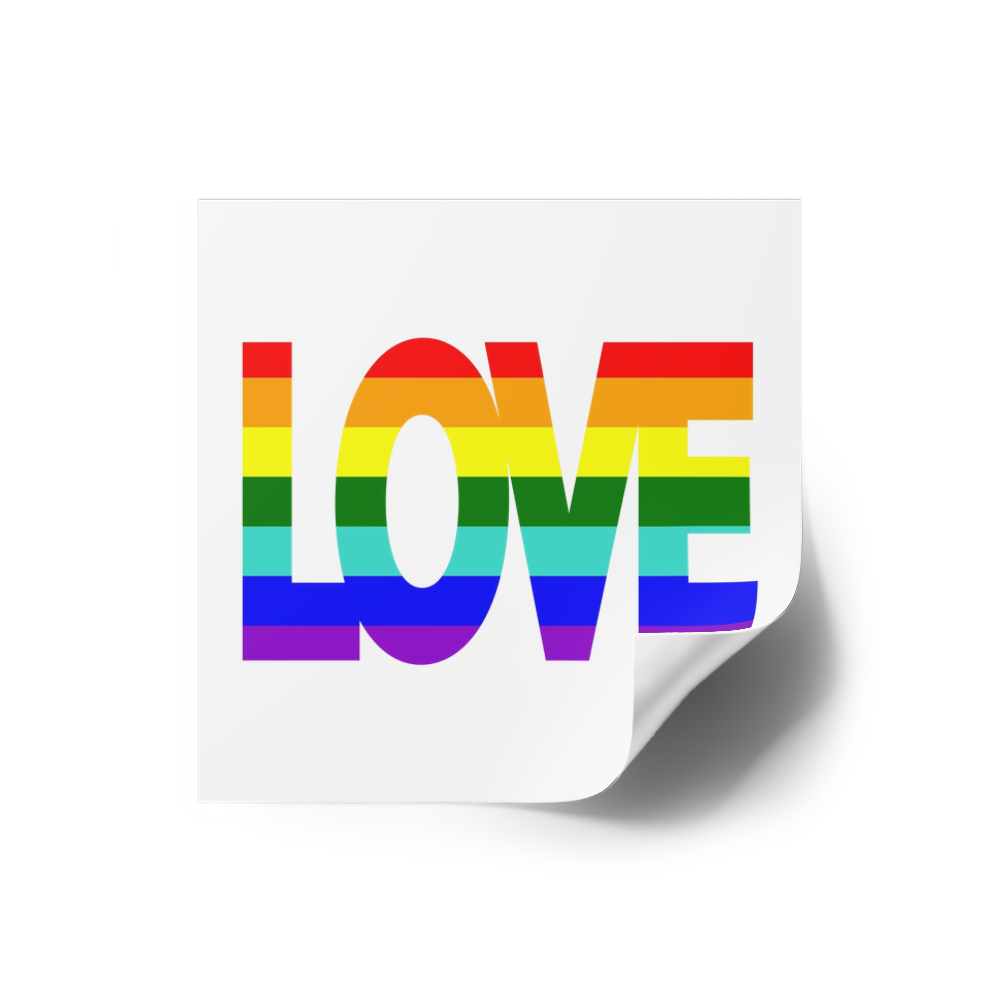 Lgbt Pride Flag Rainbow Flag Background Multicolored Peace Flag Movement Original Colors Symbol Laminate Stickers Square - Image 2