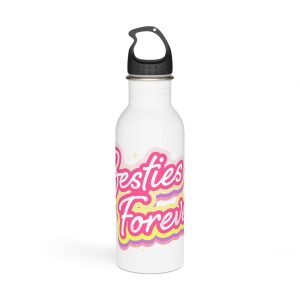 Pink Besties Forever Lettering Logo Stainless Steel Water Bottle