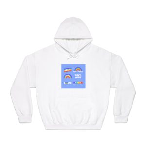 Pride Day Concept Rainbow Labels Unisex Dryblend Hooded Sweatshirt