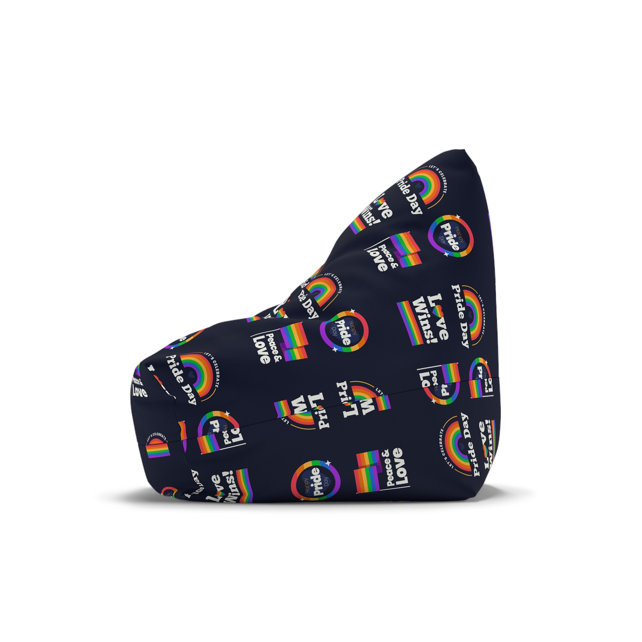 Flat Pride Day Badge Collection 2 Bean Bag Chair Cover - Image 4