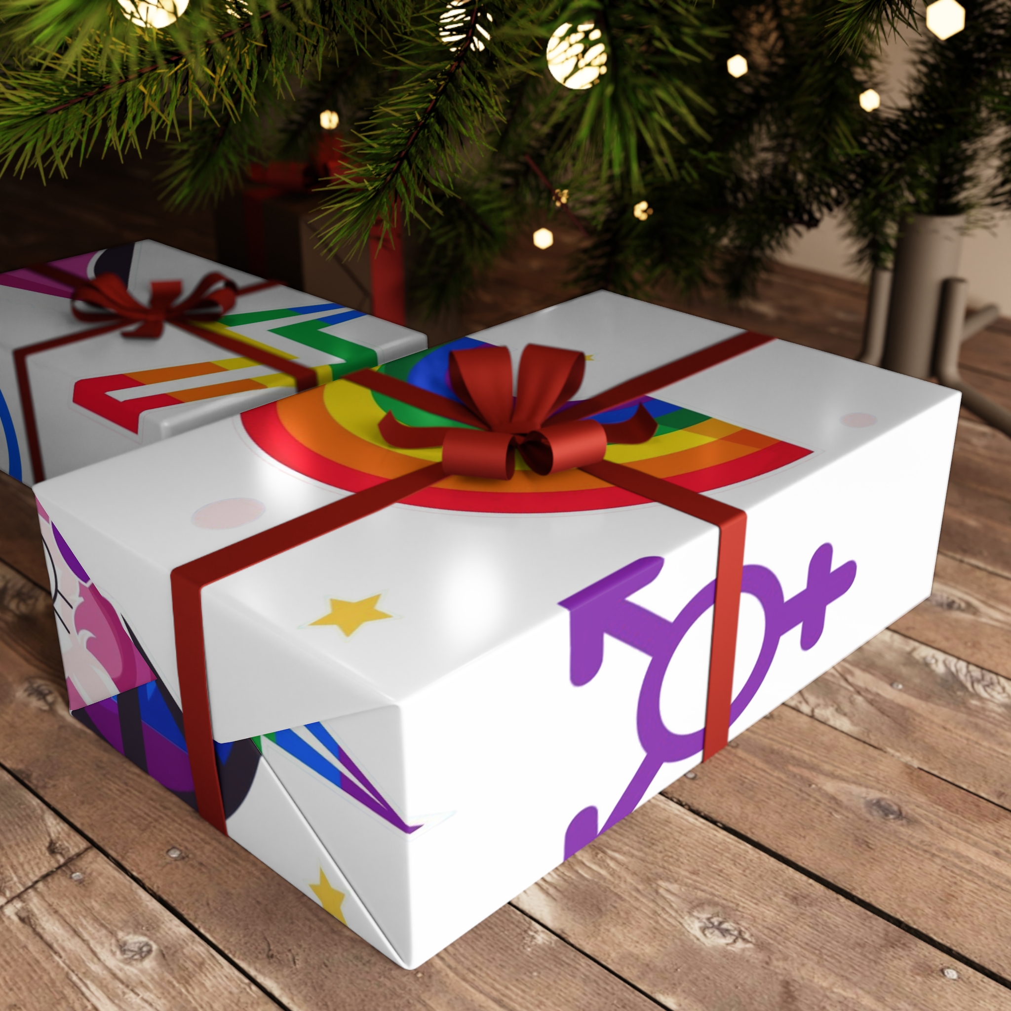 Flat Pride Month Lgbt Elements Collection Gift Wrapping Paper Sheets 1pc - Image 6