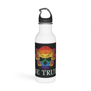 Skull Pride Rainbow Vintage Vector Premium T Shirt(1) Stainless Steel Water Bottle