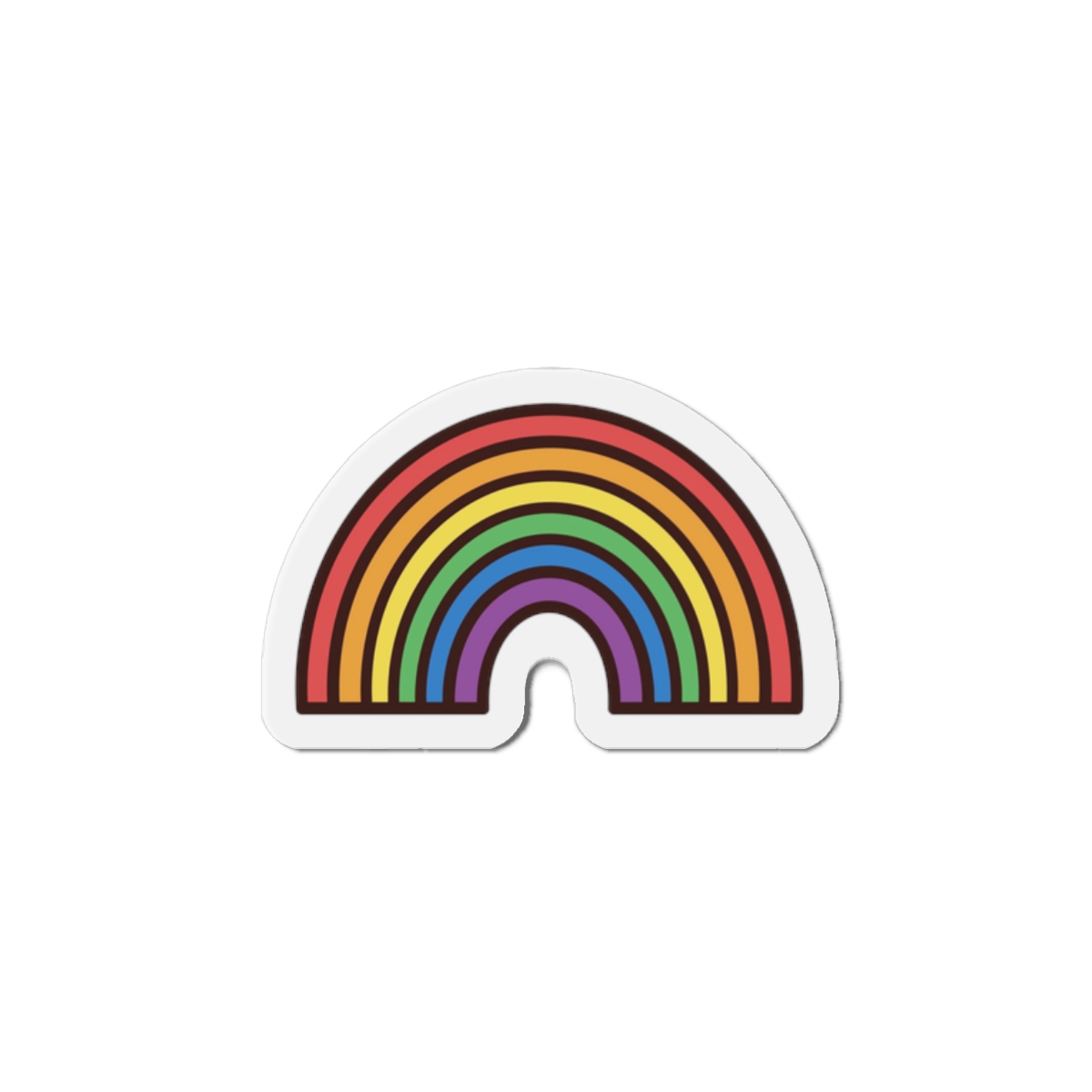 Rainbow Icon Colorful Arch Symbolizing Hope Pride Die Cut Magnets