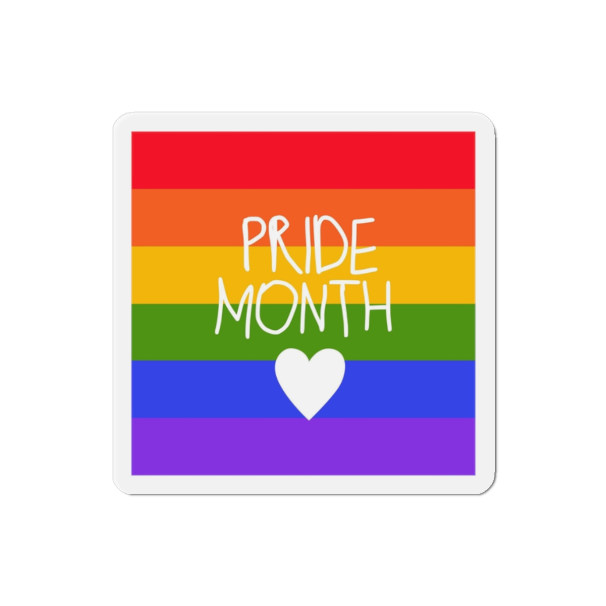 Cute Simple Banner Pride Month Symbols Pride Month With Lgbtq Flag Colours Die Cut Magnets