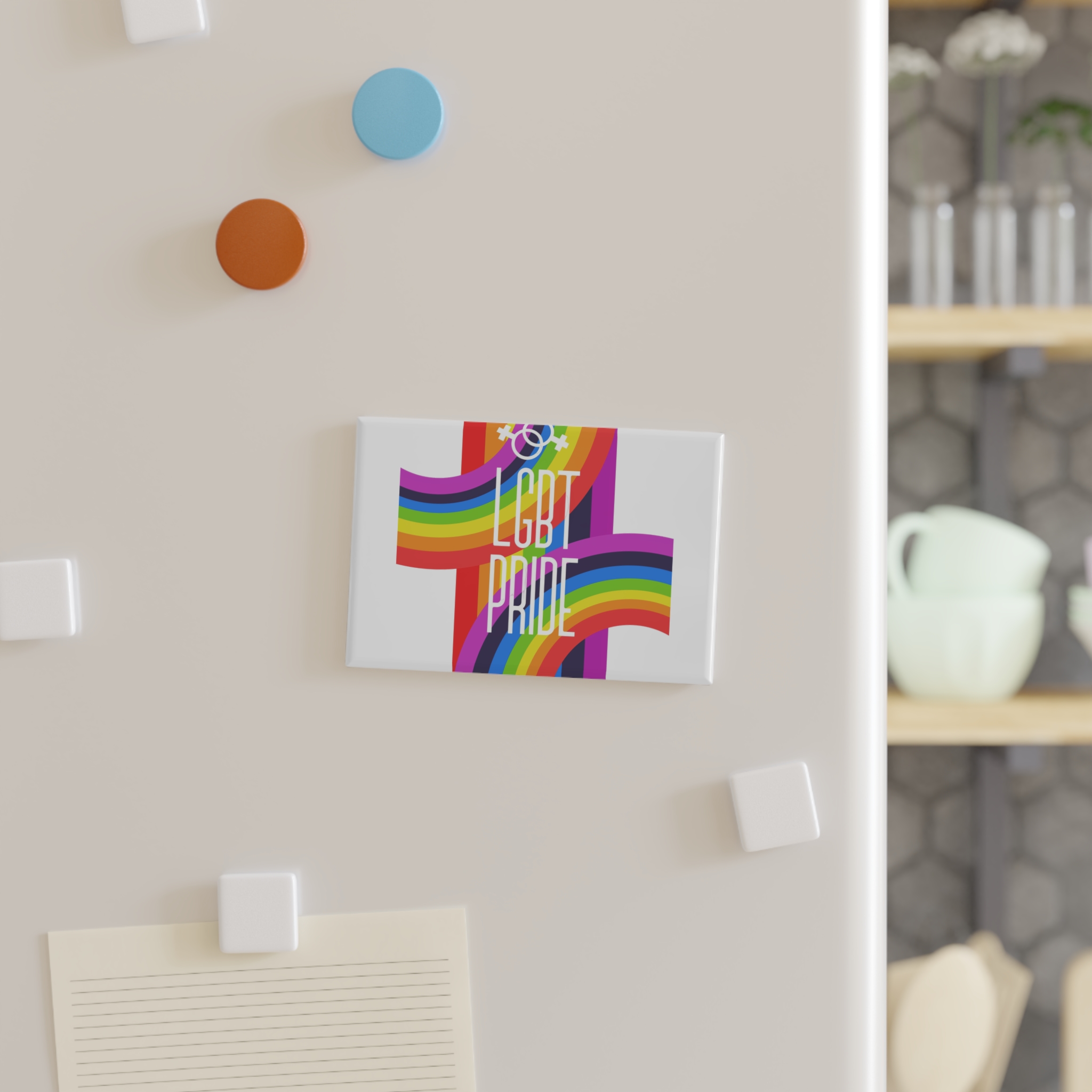 Gay Pride Background Lgbt Day Vector Illustration With Colorful Realistic Style Stickers Flyers Logo Designs Button Magnet Rectangle 1 And 10 Pcs - Image 7