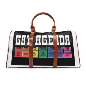 Poster That Says Pay Attention It Waterproof Travel Bag