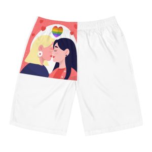Lesbian Pride Design 2D6E26 Mens Board Shorts Aop