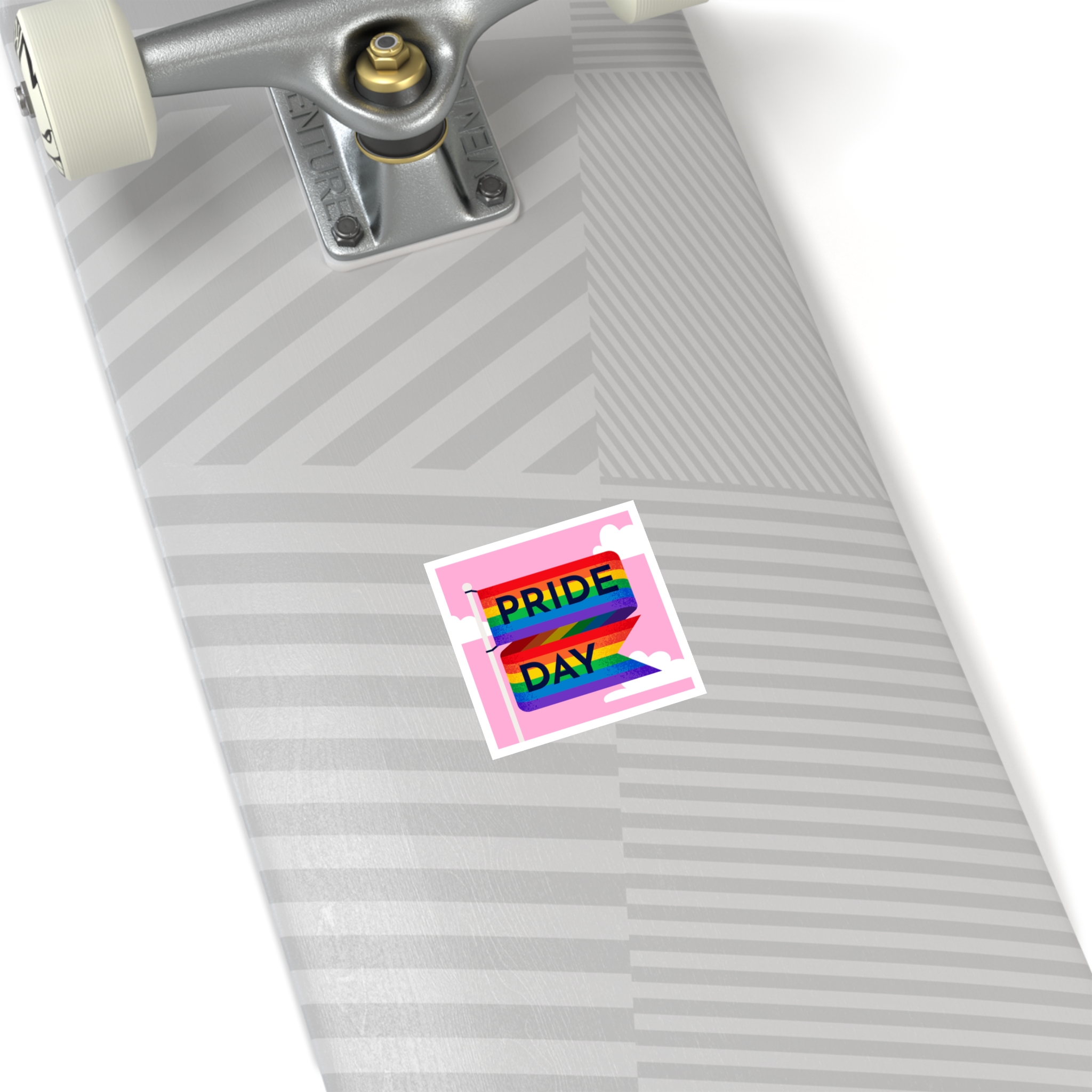 Pride Day Flag Illustration Laminate Stickers Square - Image 4