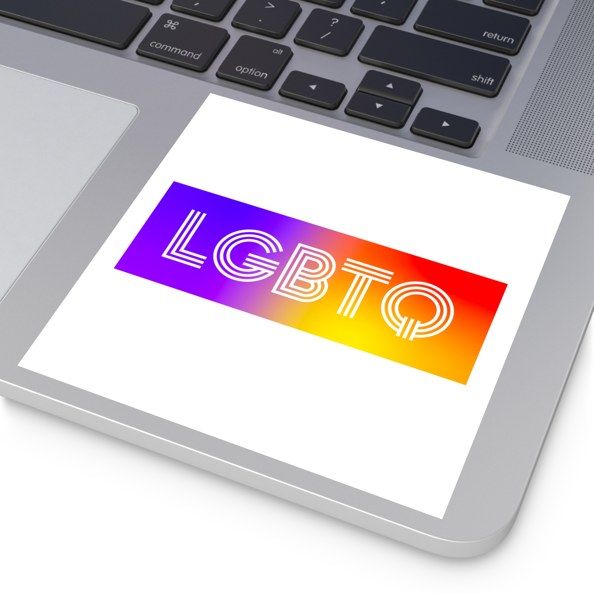 Lgbtq Typography With Rainbow Gradient Background Colorful Vibrant Pride Concept Poster Banner Laminate Stickers Square - Image 35