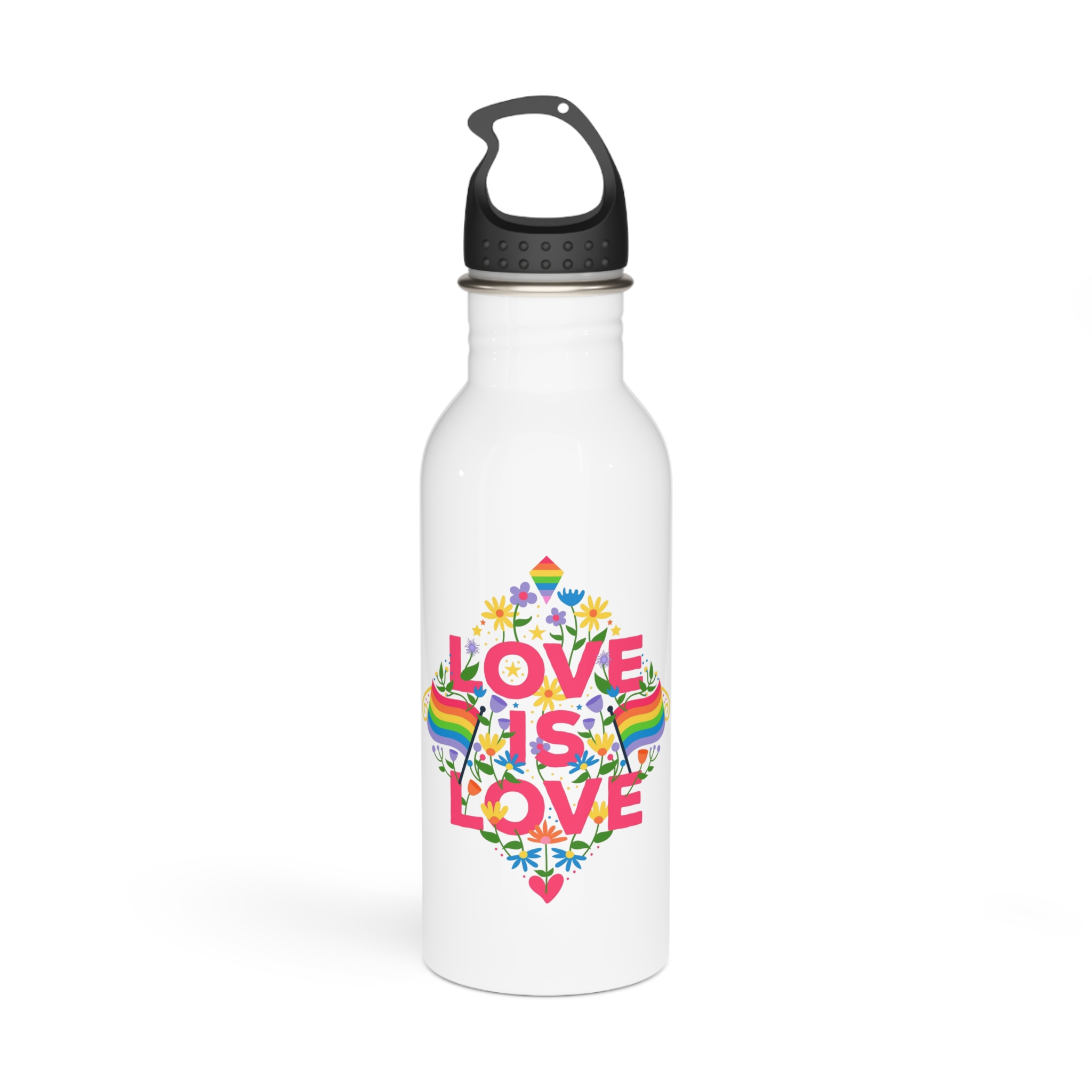 Pride Day Typography Stainless Steel Water Bottle