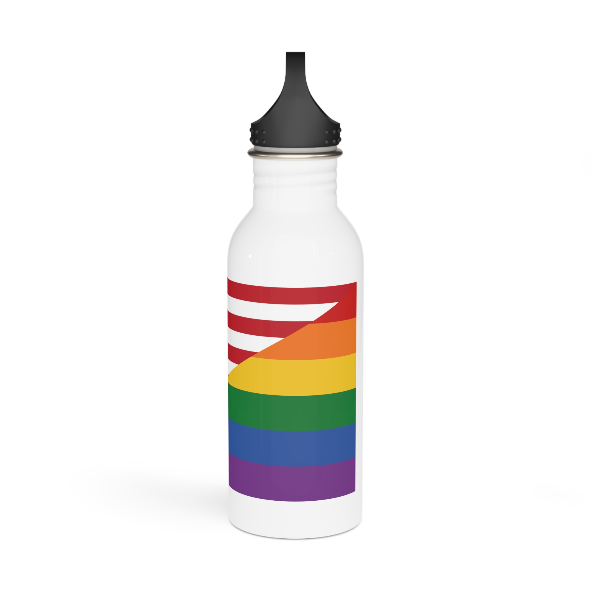 Lgbt Pride Month June Lesbian Gay Bisexual Transgender Lgbtq Flag Rainbow Vector(2) (1) Stainless Steel Water Bottle - Image 4