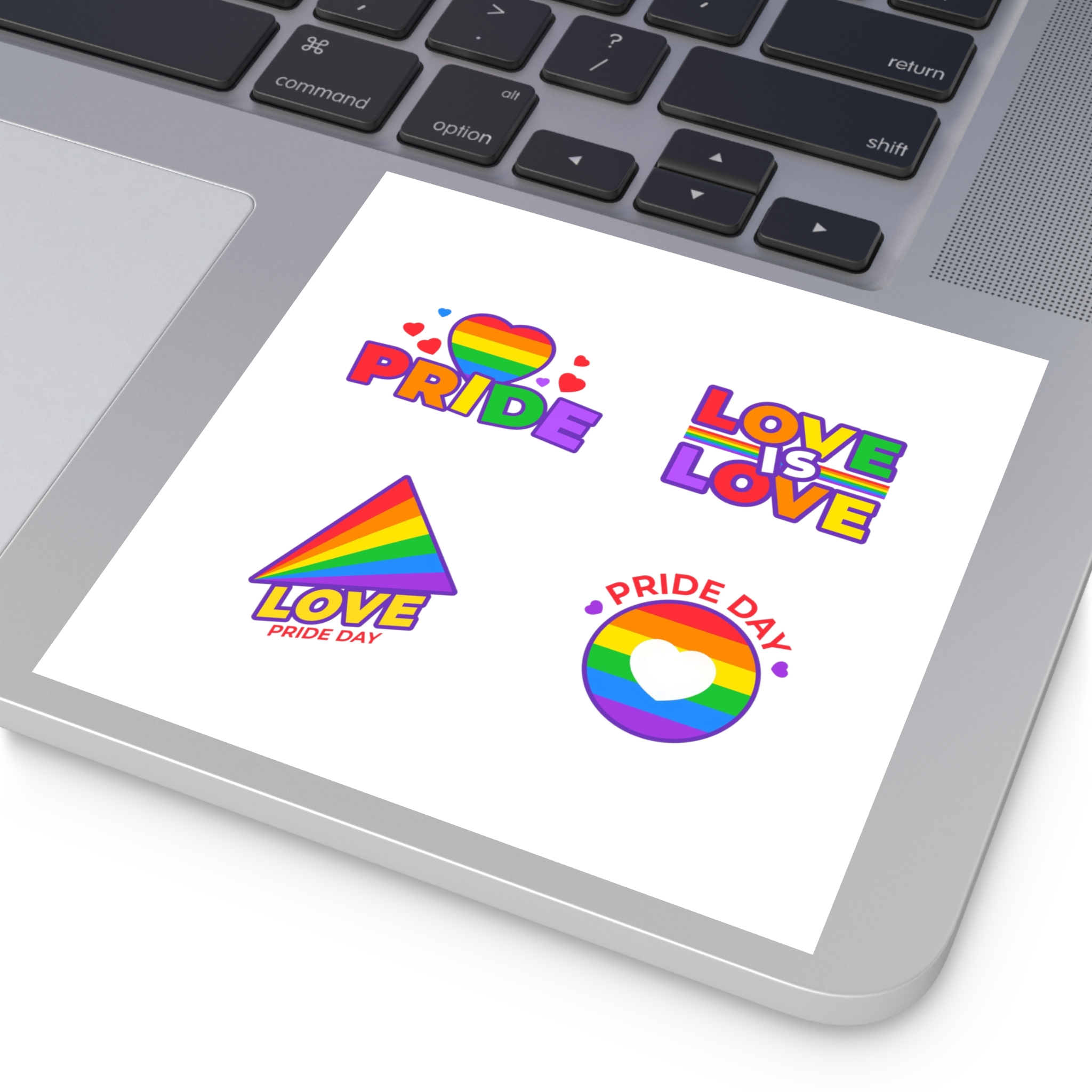 Illustrations Pride Day Badges Laminate Stickers Square - Image 47