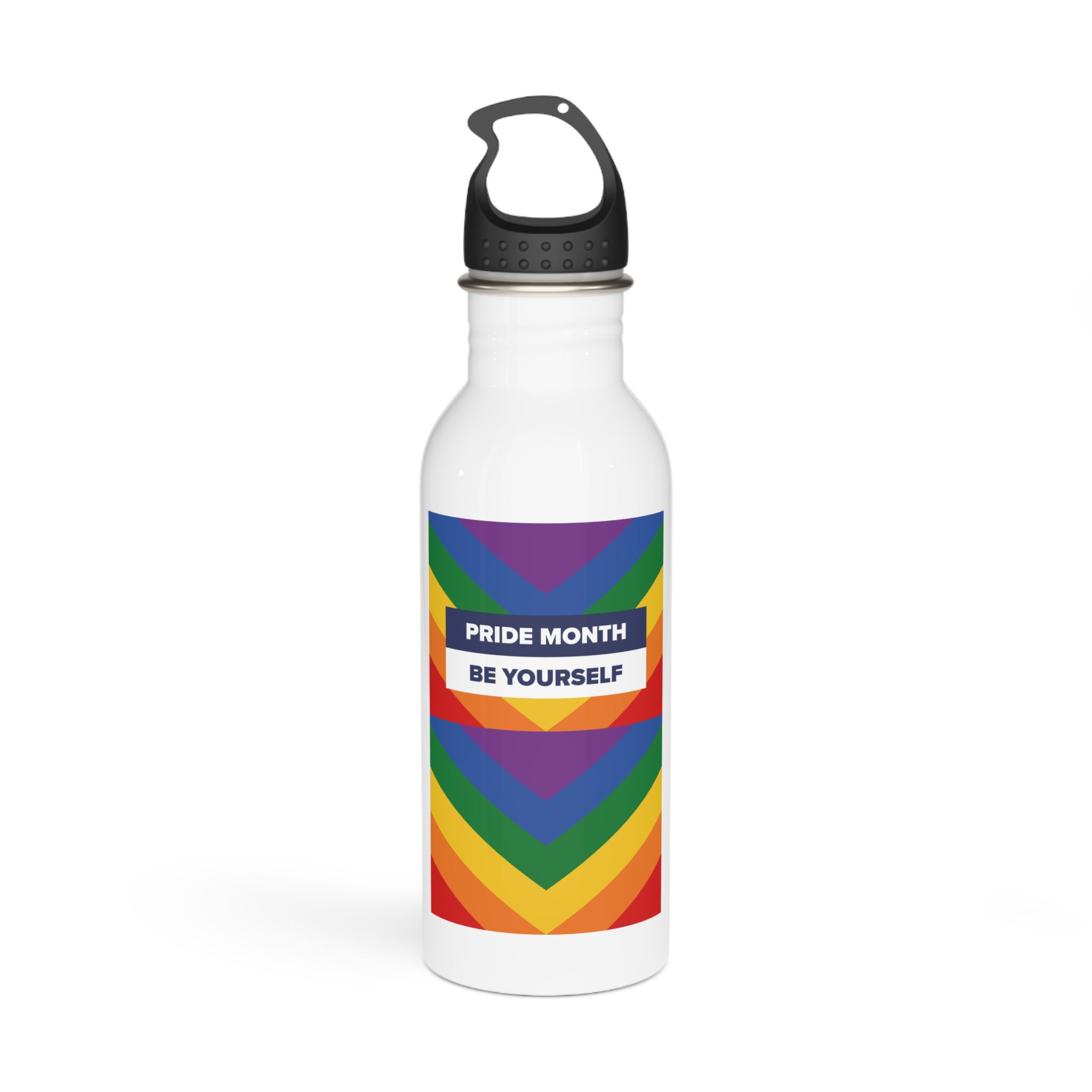 Lgbt Pride Month June Lesbian Gay Bisexual Transgender Lgbtq Flag Rainbow Vector(1)2 Stainless Steel Water Bottle