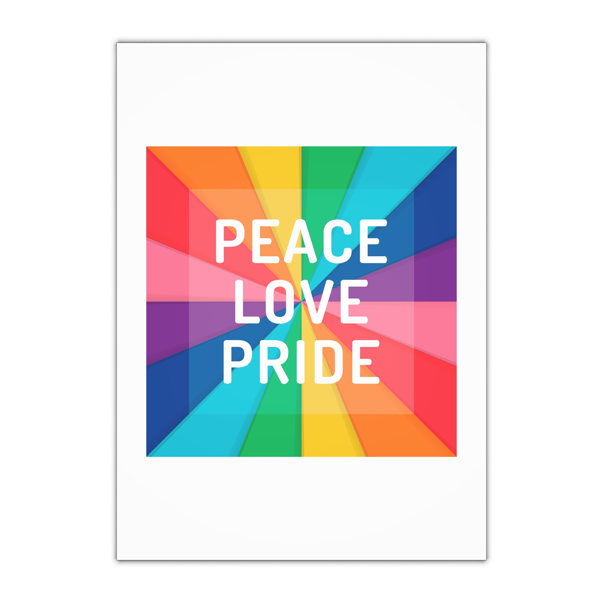 Rainbow Colored Background With Peace Love Pride Concept Pride Month Gift Wrapping Paper Sheets 1pc