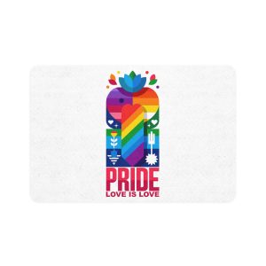 Colorful Poster Rainbow Pet Food Mat 12x18