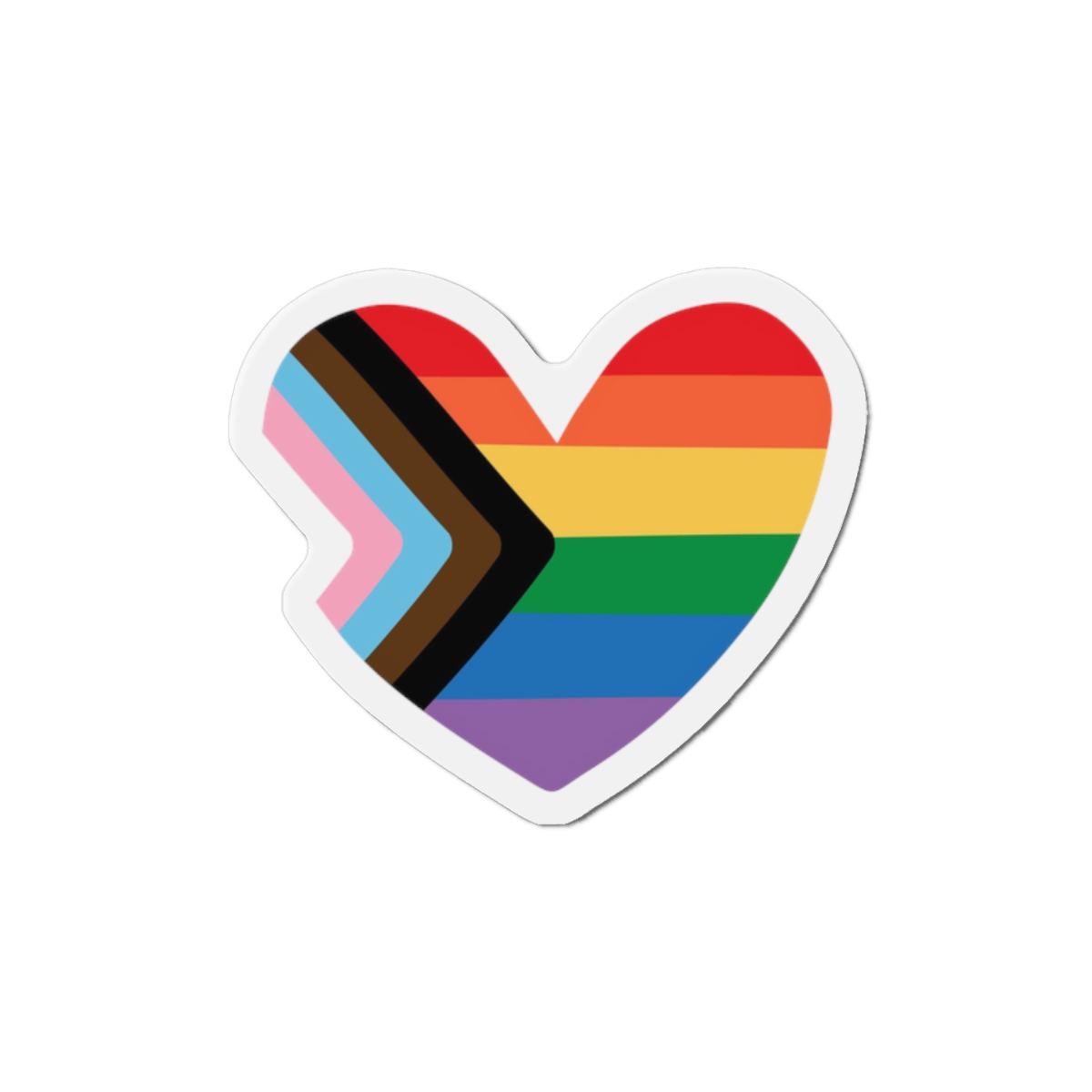 Vector Lgbt Lgbtqia New Flag Rainbow Heart Die Cut Magnets