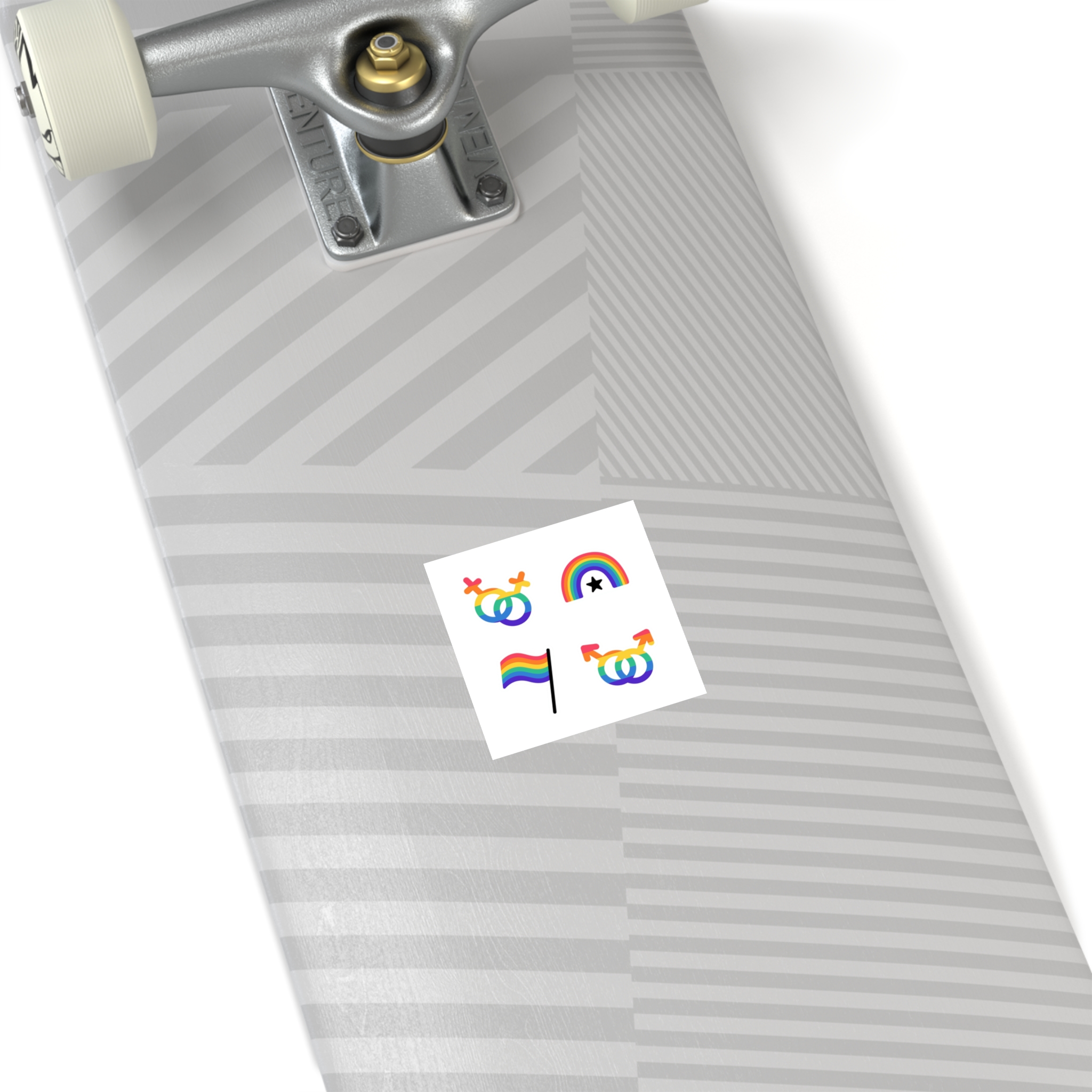 Lgbt Stickers Doodle Style Lgbtq Set Lgbt Pride Community Symbols Rainbow Colored Elements Flag Heart Rainbow Laminate Stickers Square - Image 4