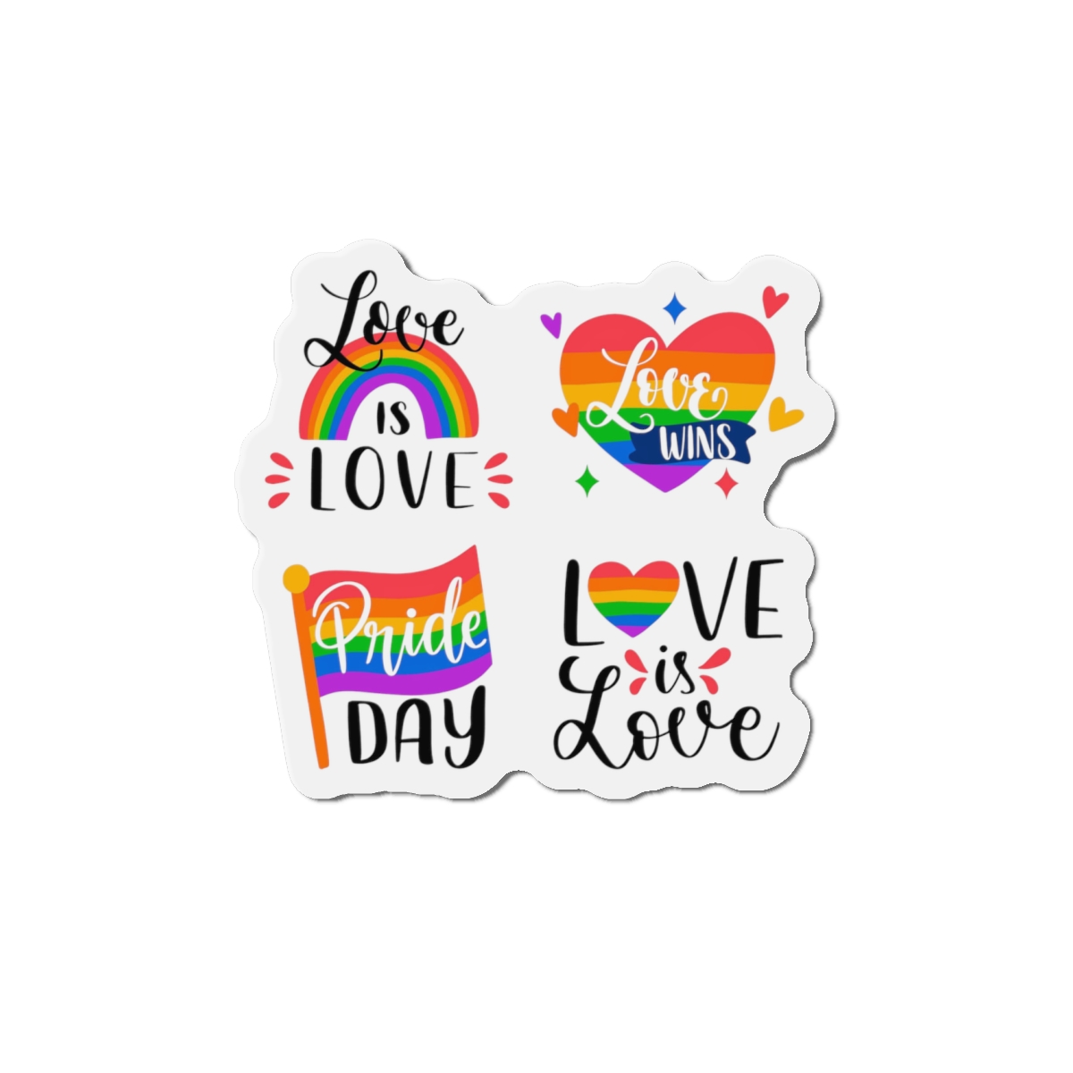 Hand Drawn Pride Day Label Collection Die Cut Magnets - Image 13