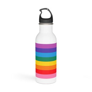 Pride Love Freedom Lgbtq Lgbt Heart Rainbow Love Wins Gay Lesbian Trans Homo Homosexual Colors Flag Diversity Parade Stainless Steel Water Bottle