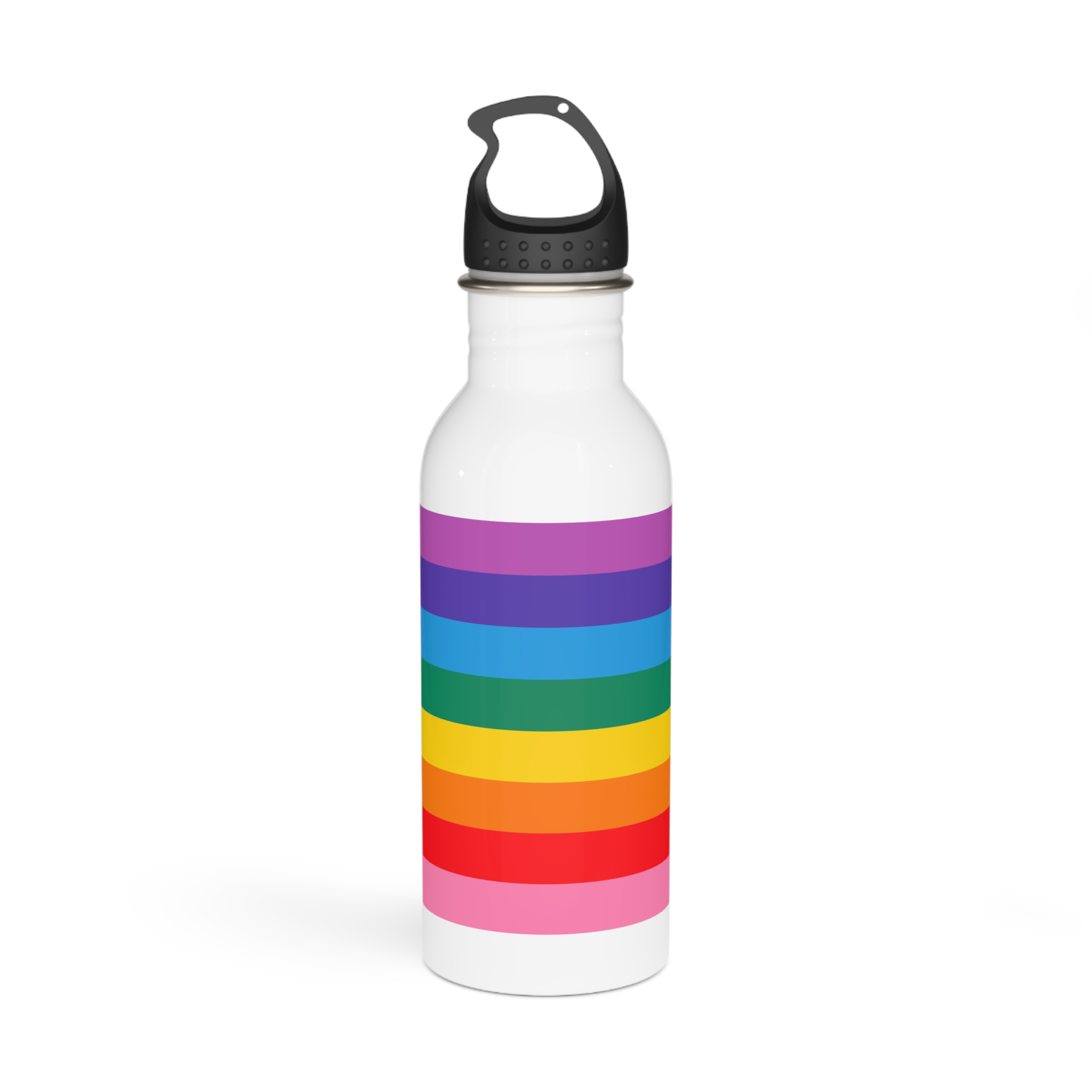 Pride Love Freedom Lgbtq Lgbt Heart Rainbow Love Wins Gay Lesbian Trans Homo Homosexual Colors Flag Diversity Parade Stainless Steel Water Bottle