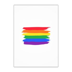 Watercolor Pride Day Flag Gift Wrapping Paper Sheets 1pc
