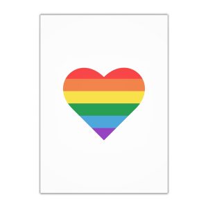 Vector Illustration Heart Colors Lgbt Flag Heart Pride Month Gift Wrapping Paper Sheets 1pc